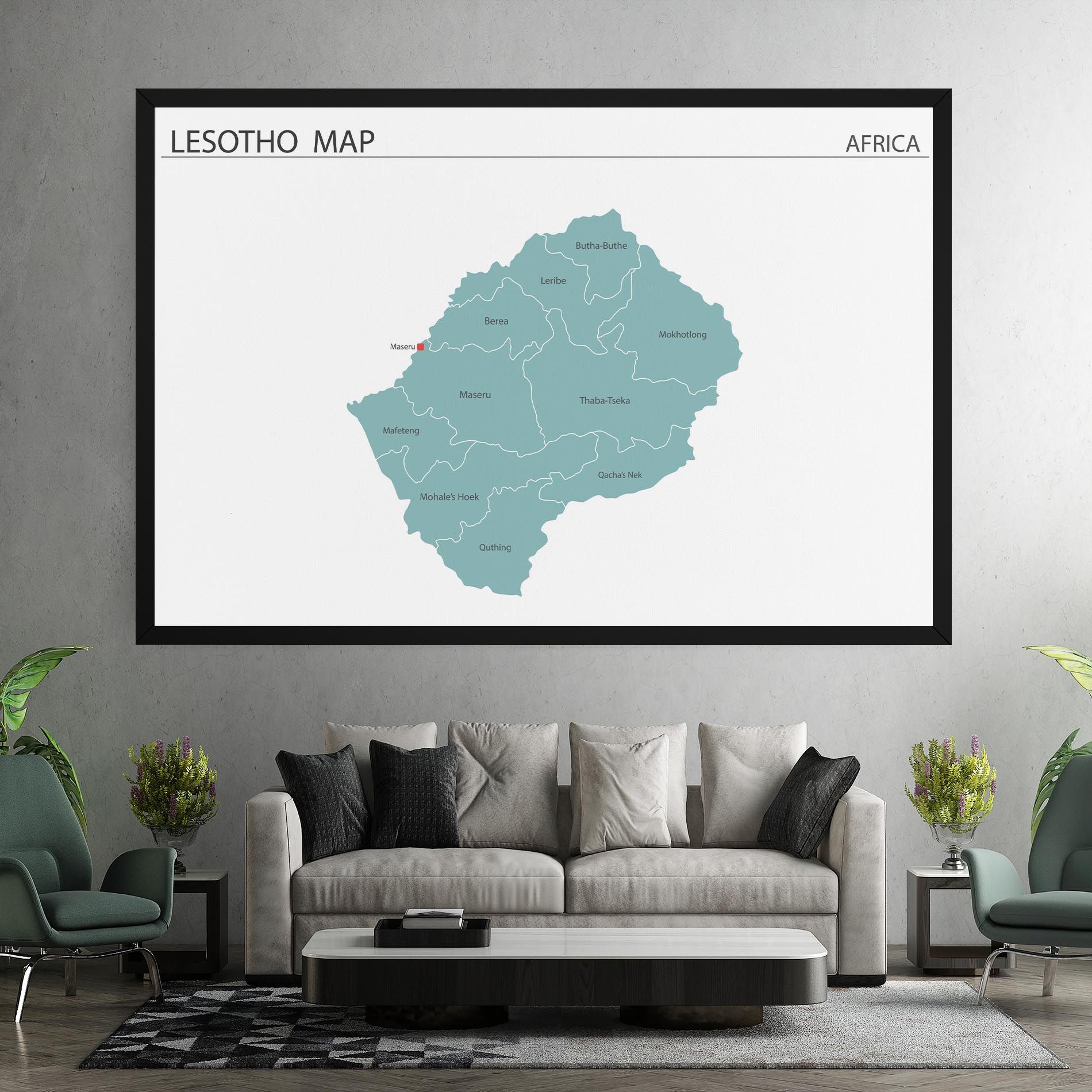 Lesotho Map mockup 7