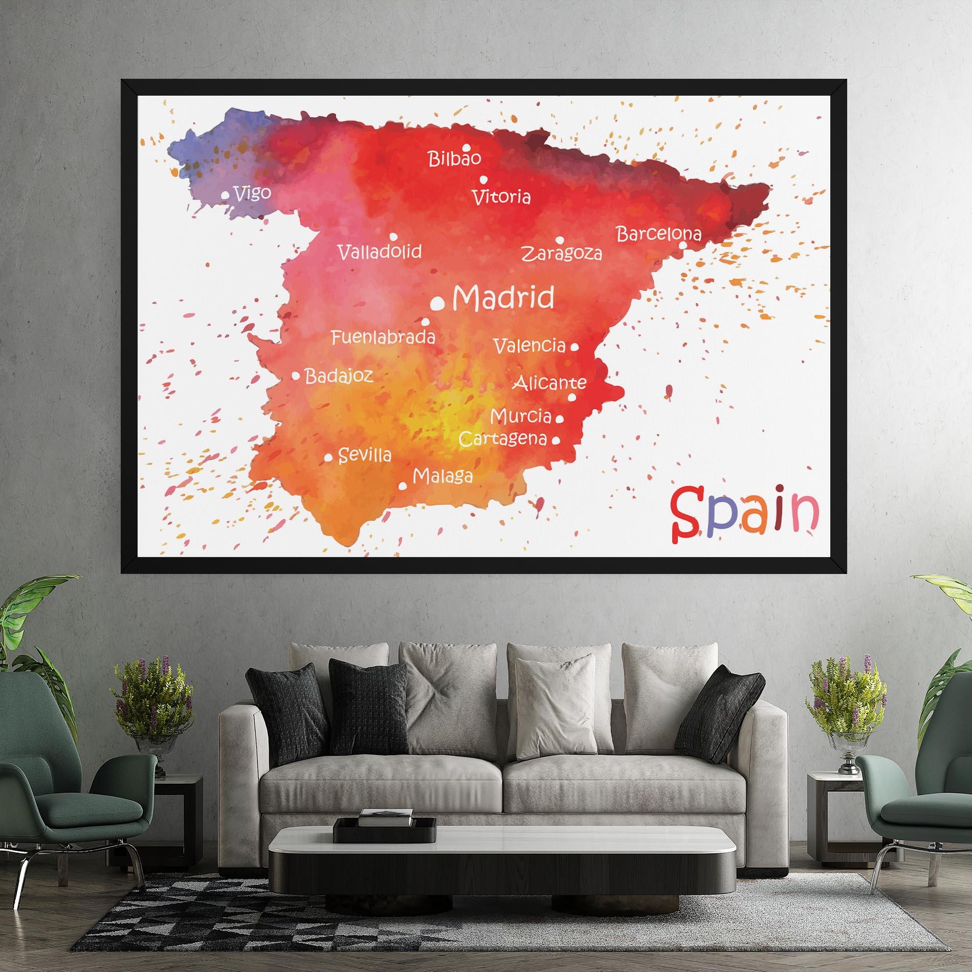 Tablou Canvas Spain Map mockup 7