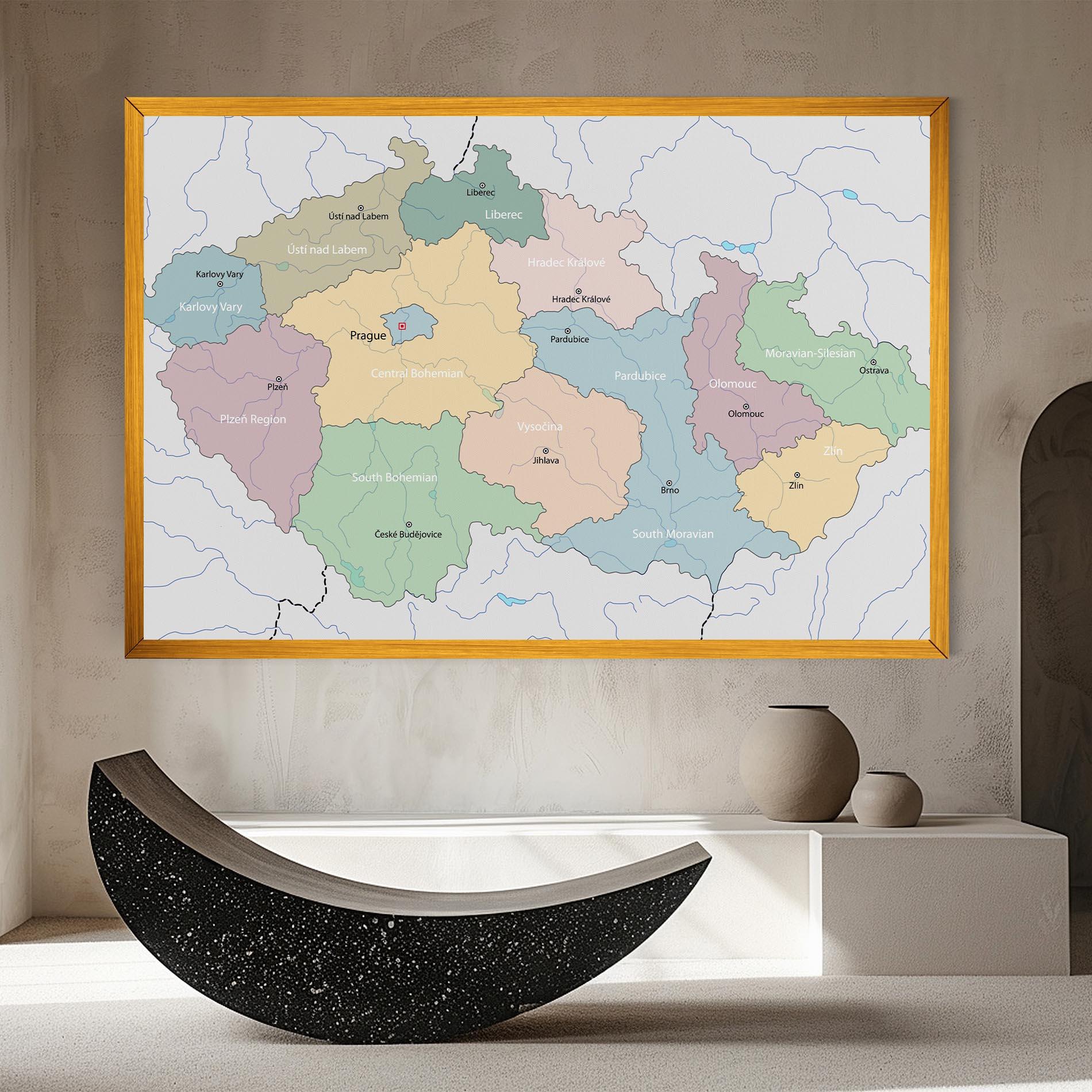 Tablou Canvas Czech Republic Map mockup 8