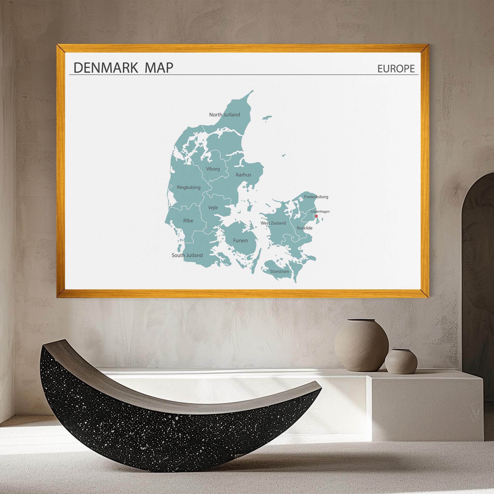 Tablou Canvas Denmark Map mockup 8