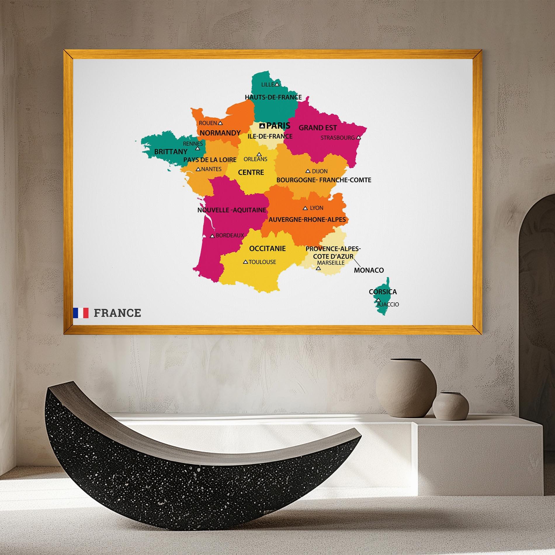 Tablou Canvas France Color Map mockup 8