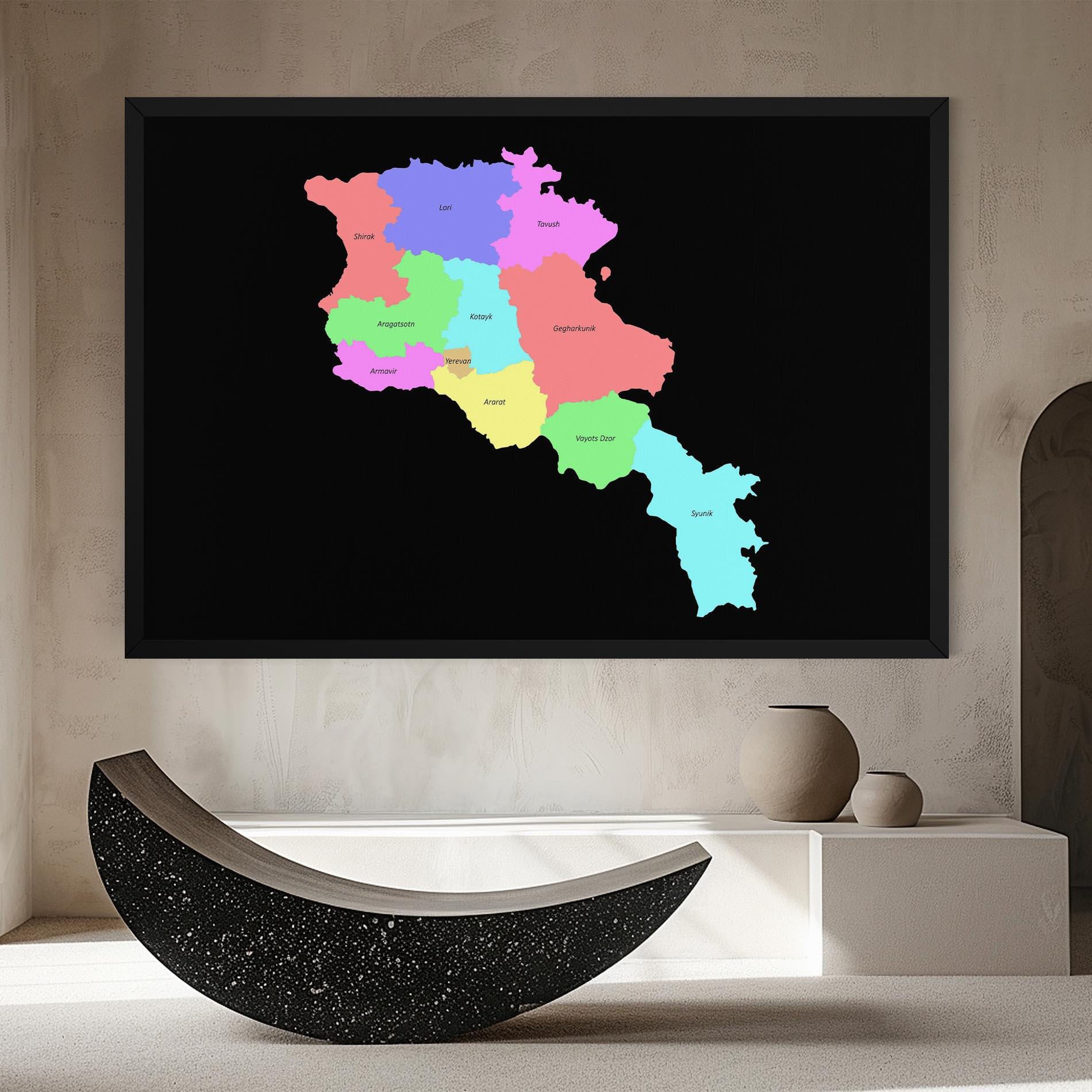 Tablou Canvas Armenia Map mockup 8