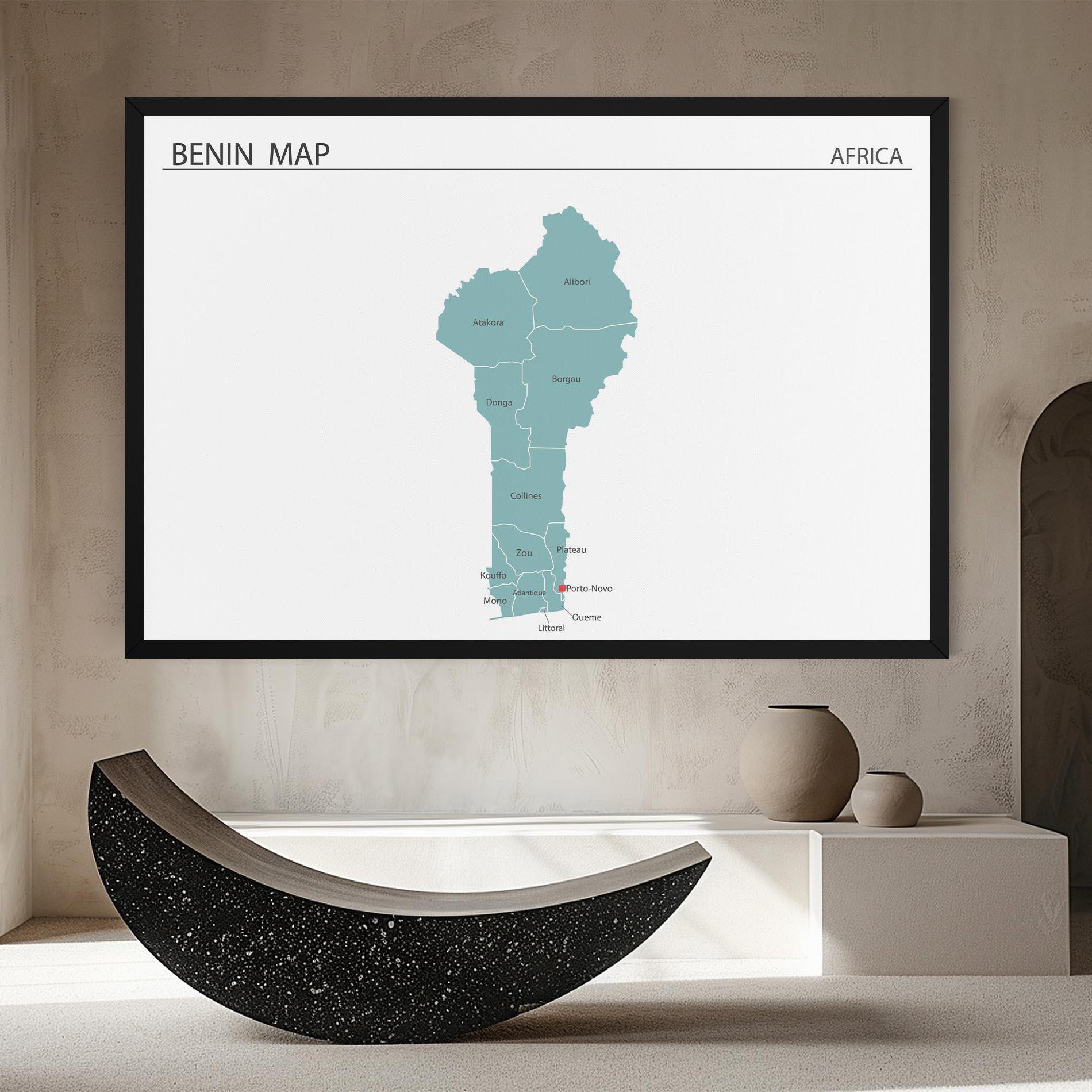 Tablou Canvas Benin Map mockup 8