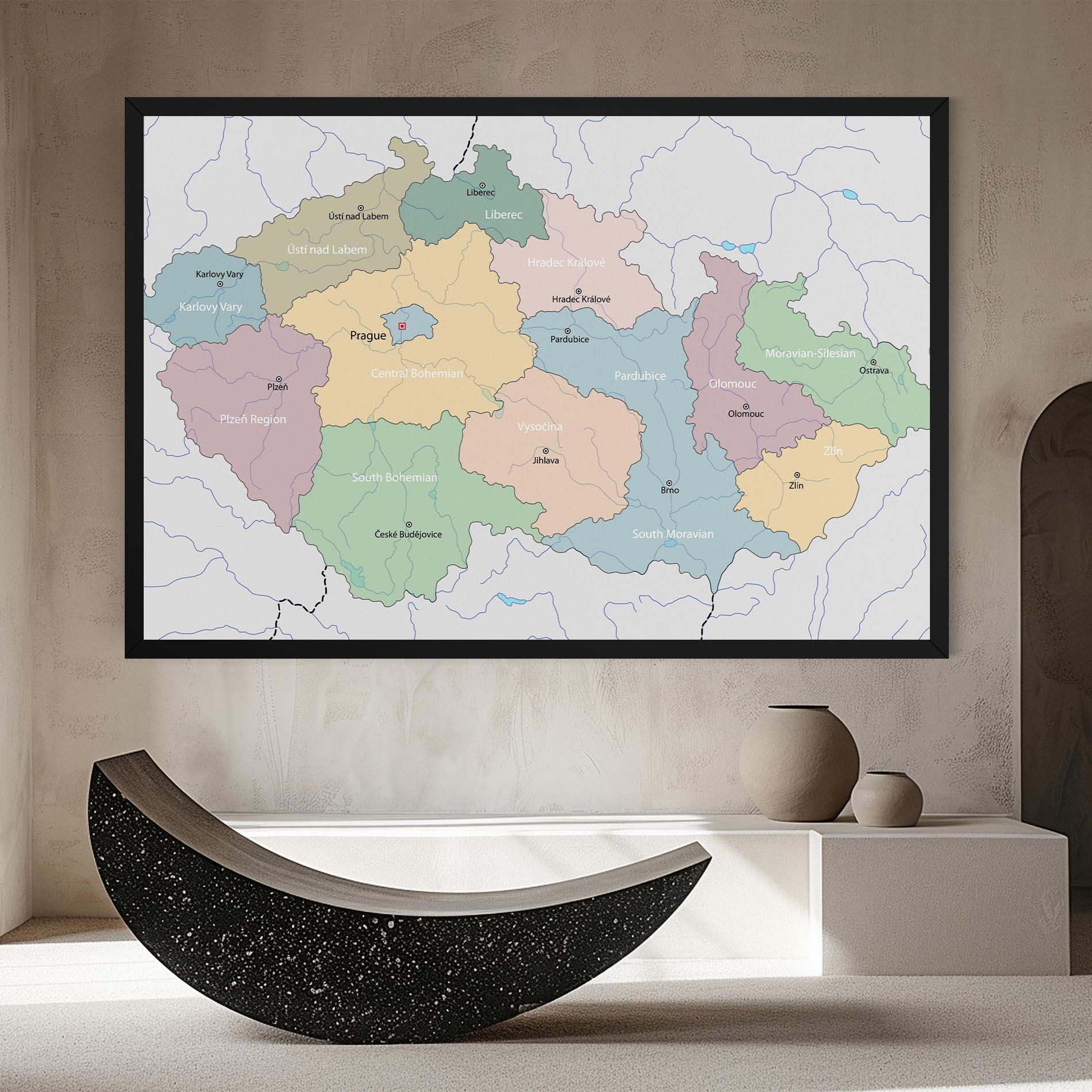 Tablou Canvas Czech Republic Map mockup 8