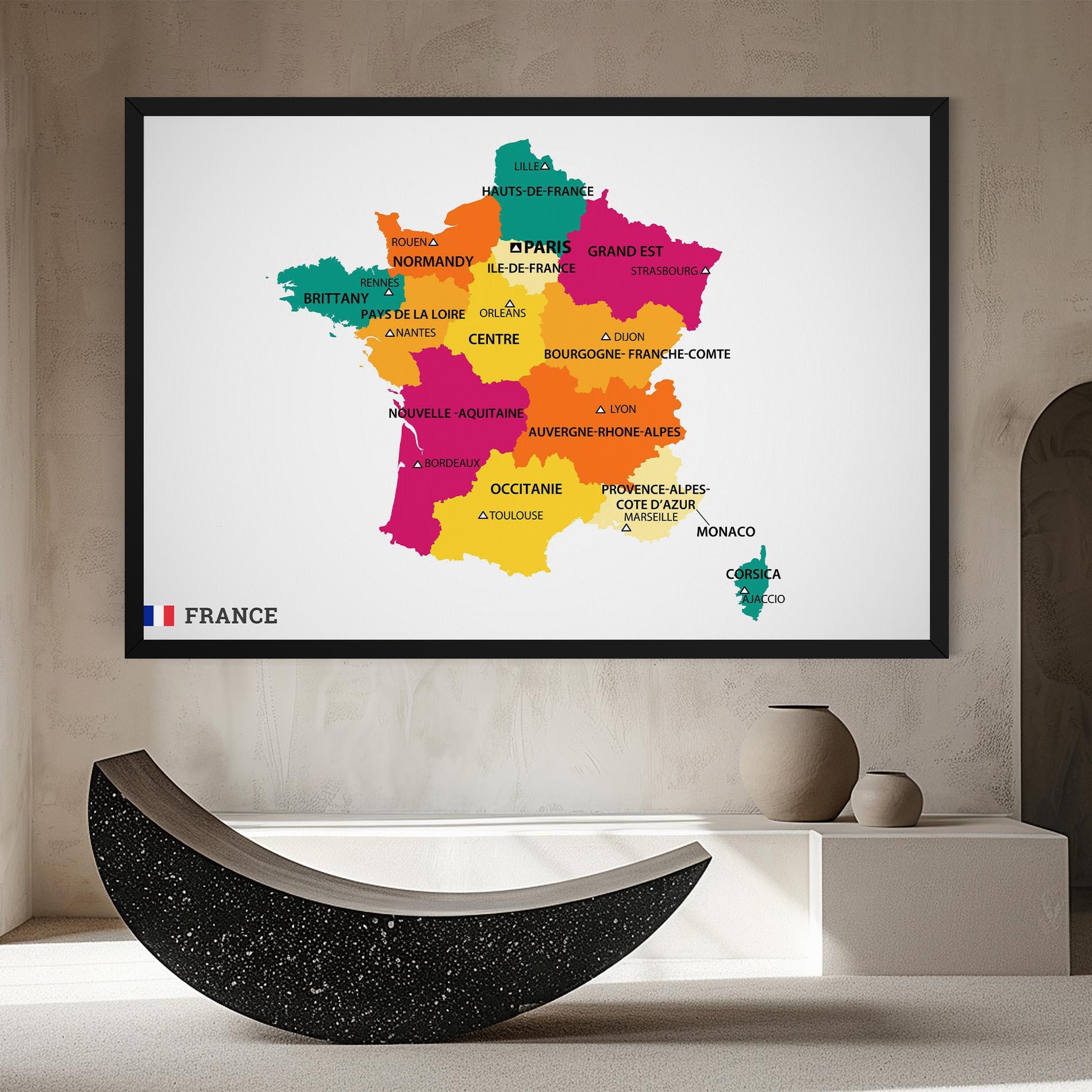 Tablou Canvas France Color Map mockup 8