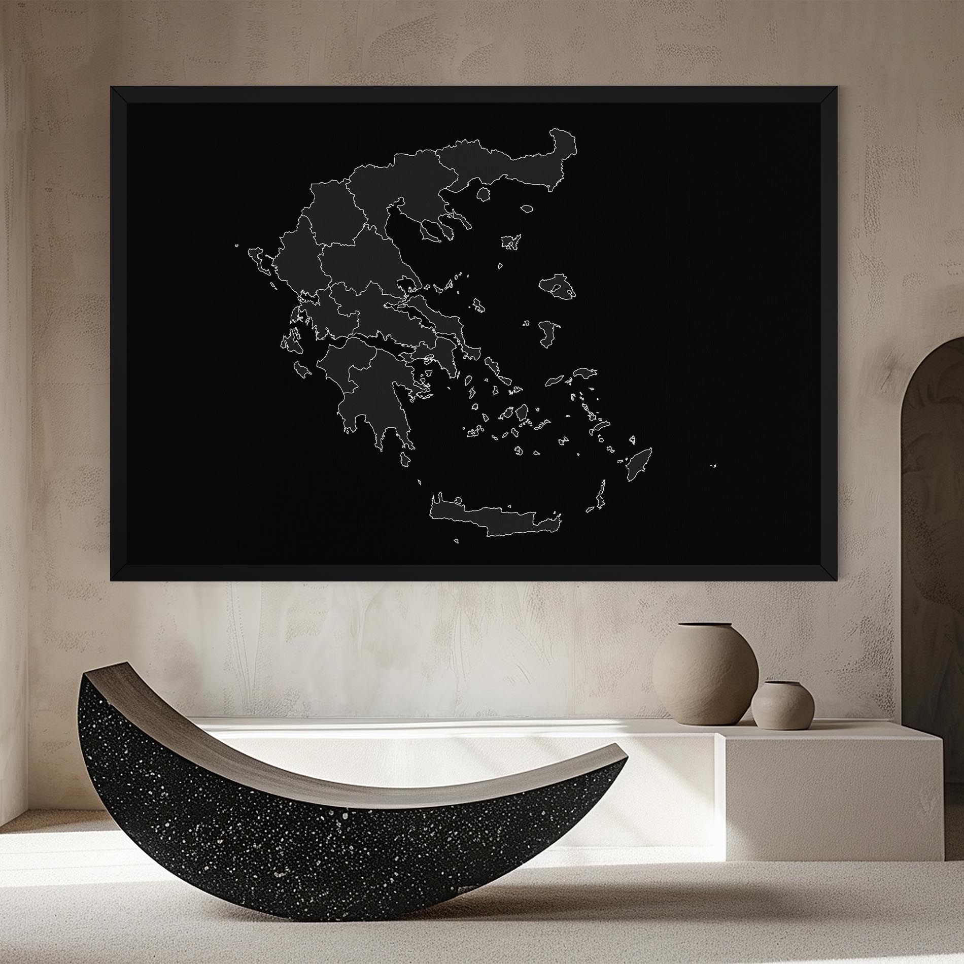 Greece Grey Map mockup 8