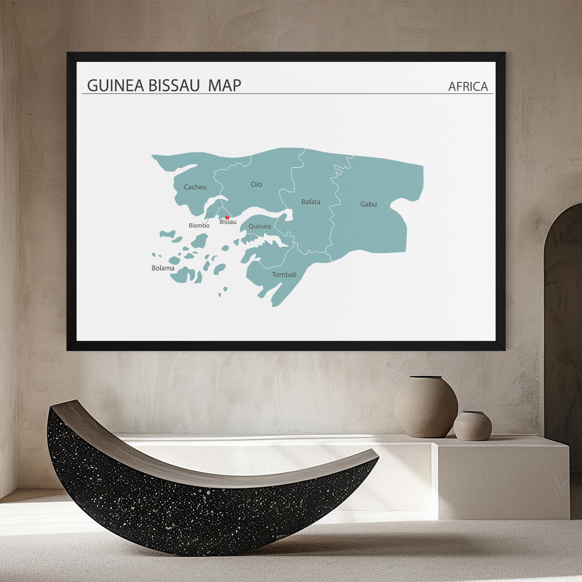 Tablou Canvas Guinea Bissau Map mockup 8