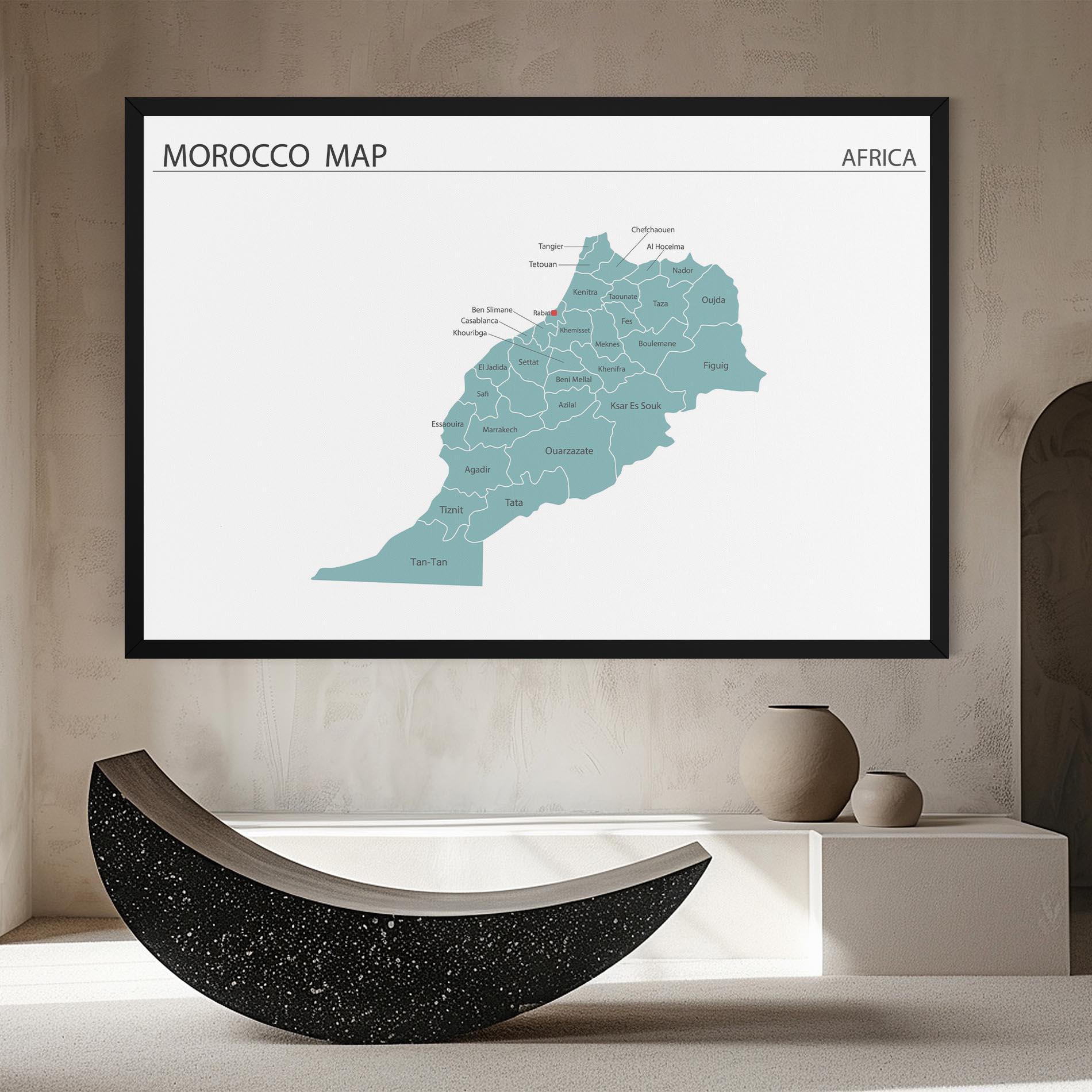 Tablou Canvas Morocco Map mockup 8
