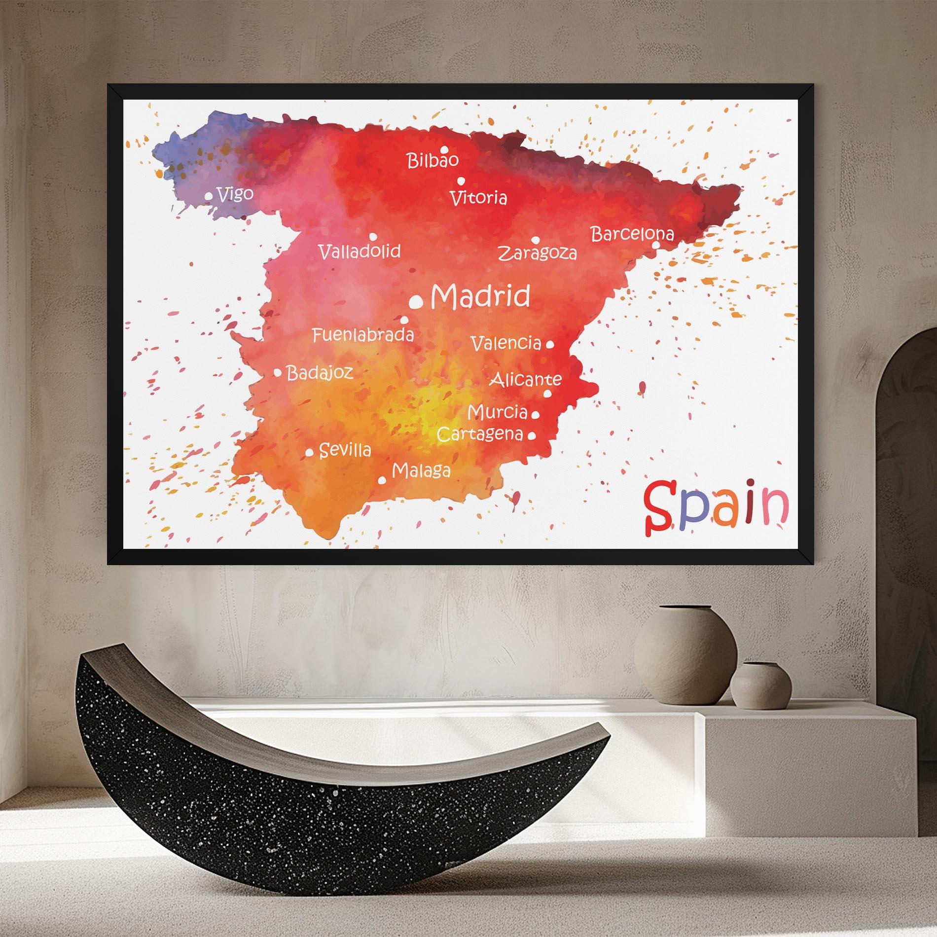 Tablou Canvas Spain Map mockup 8