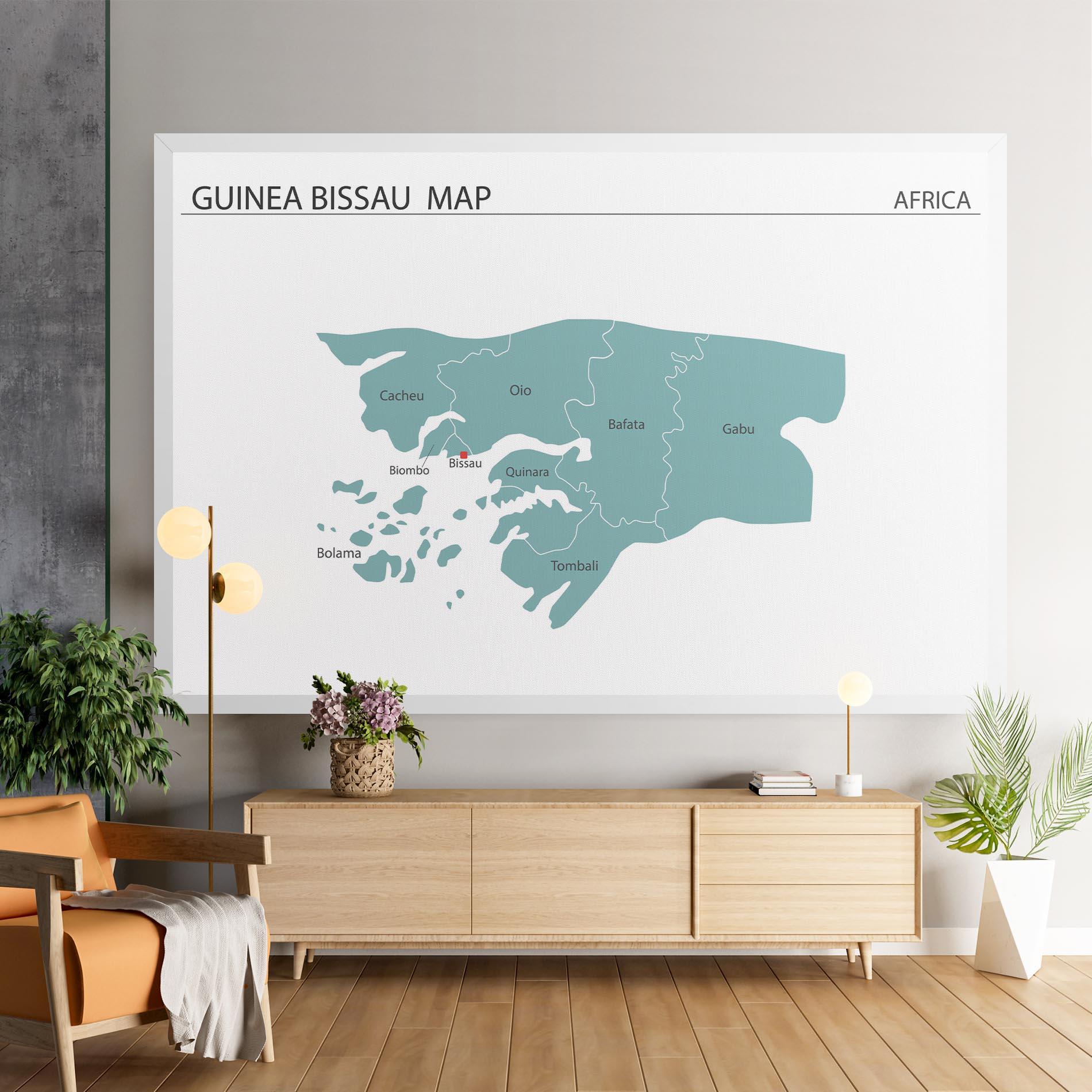 Tablou Canvas Guinea Bissau Map mockup 9