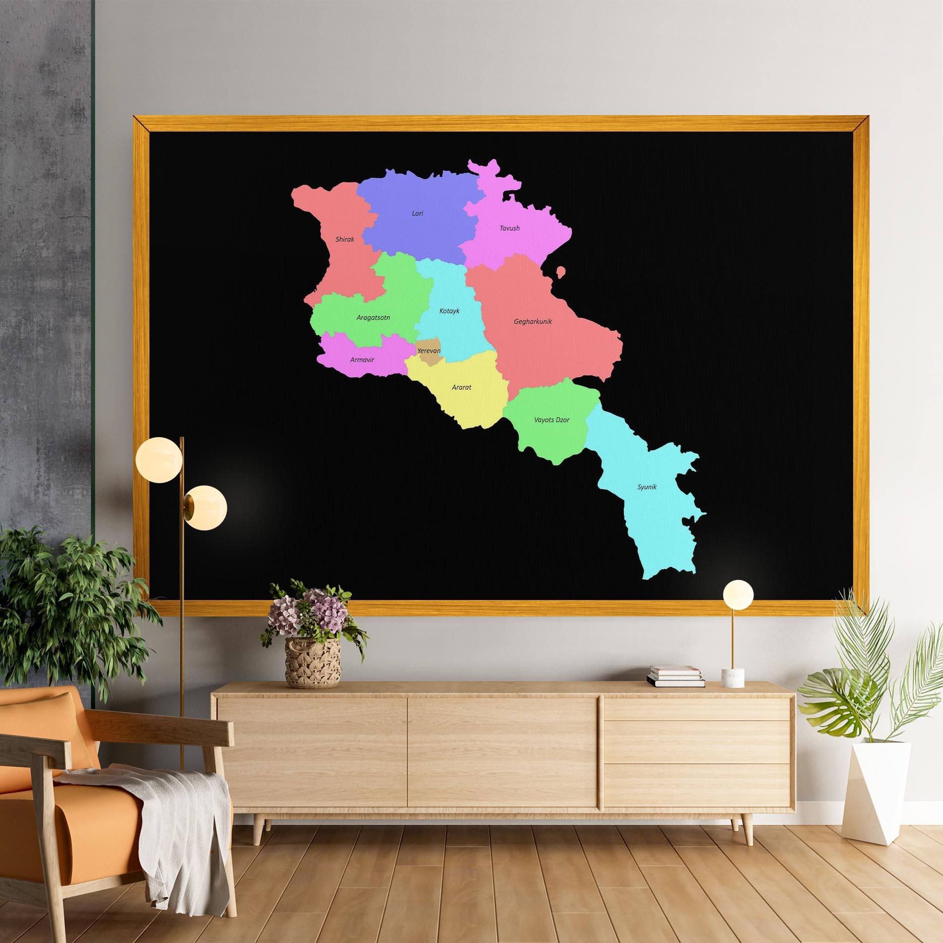 Tablou Canvas Armenia Map mockup 9