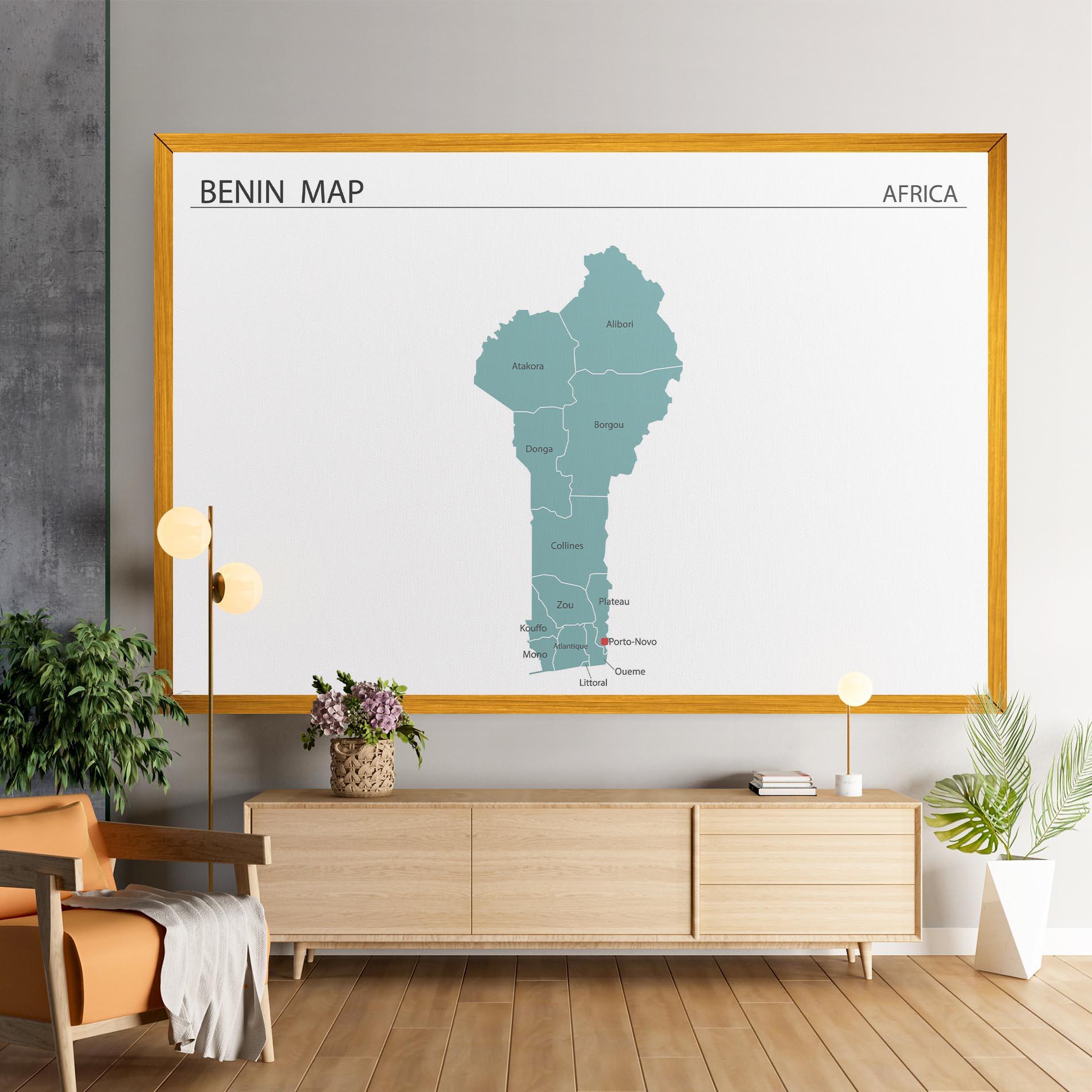 Tablou Canvas Benin Map mockup 9