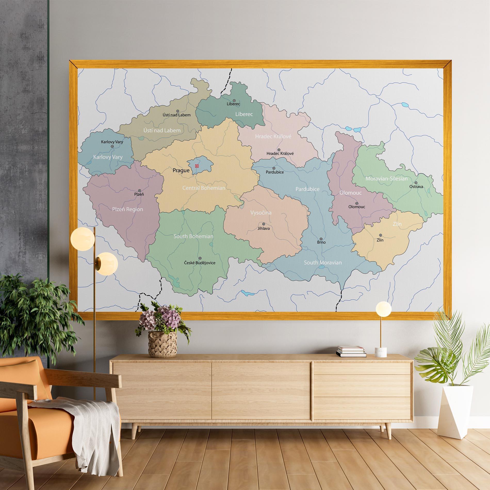 Tablou Canvas Czech Republic Map mockup 9