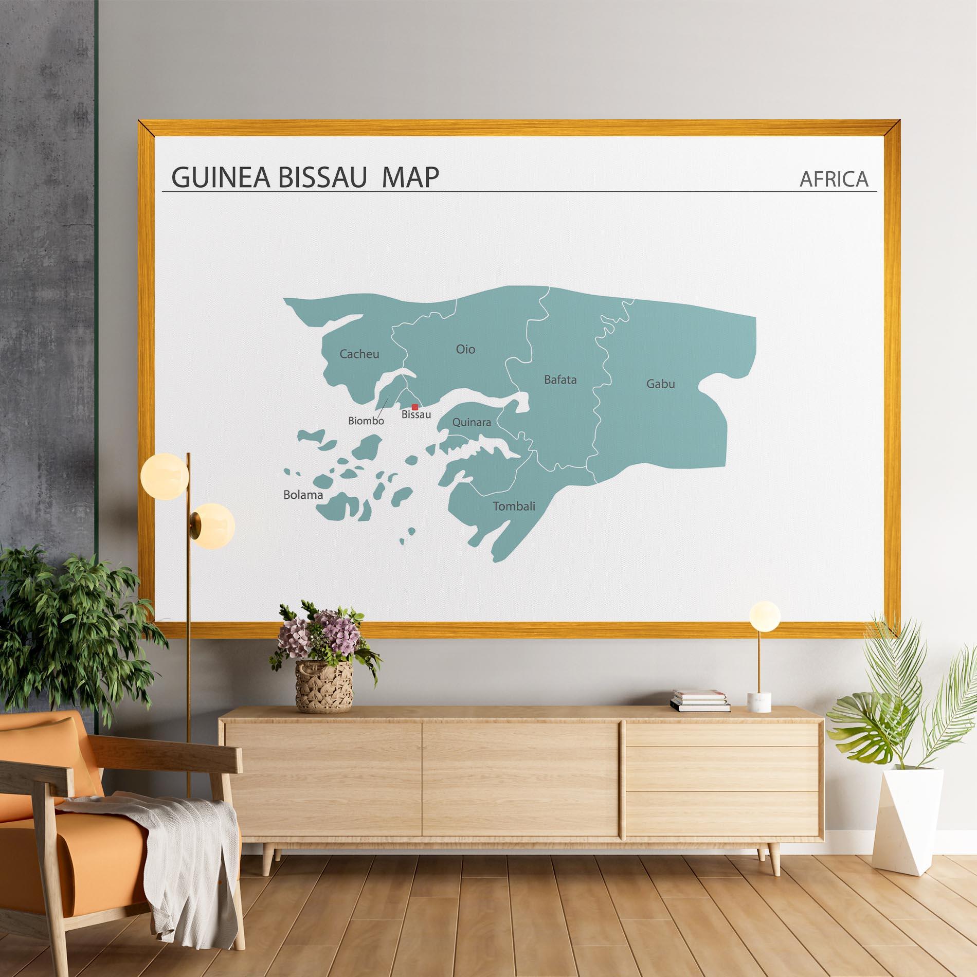 Tablou Canvas Guinea Bissau Map mockup 9