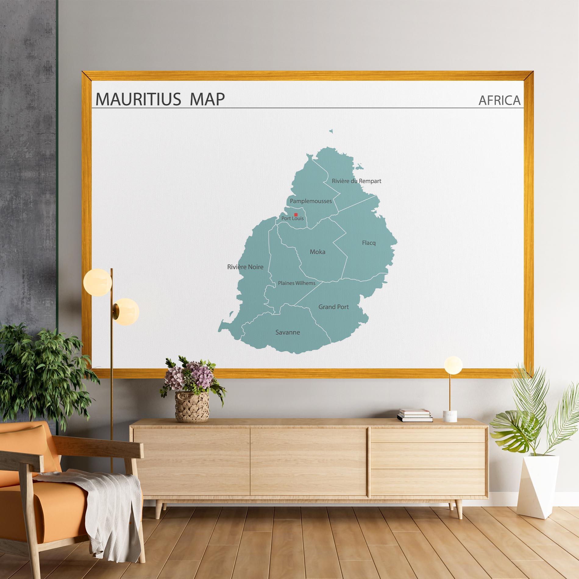 Tablou Canvas Mauritius Map mockup 9