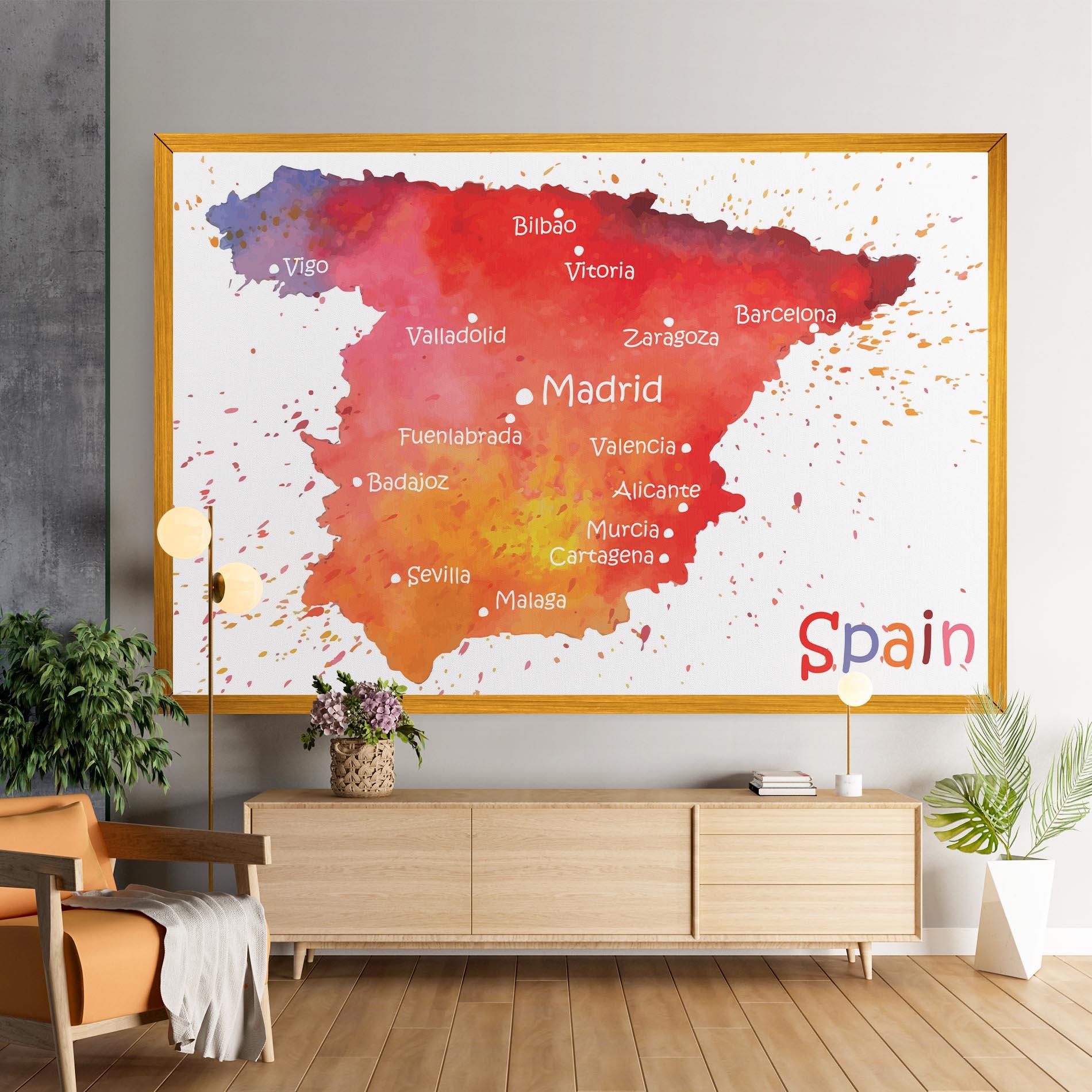 Tablou Canvas Spain Map mockup 9