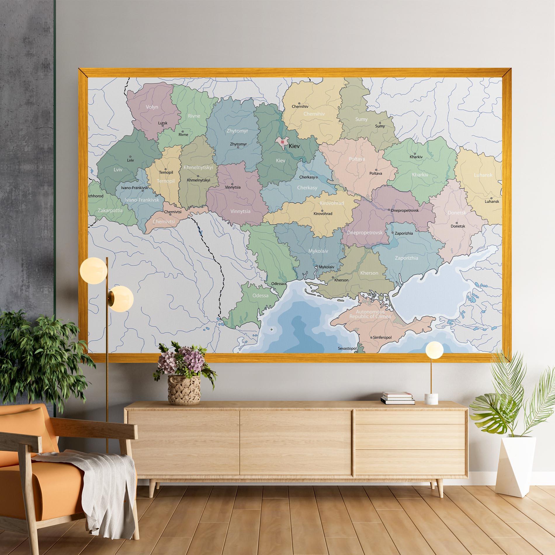 Tablou Canvas Ukraine Map mockup 9