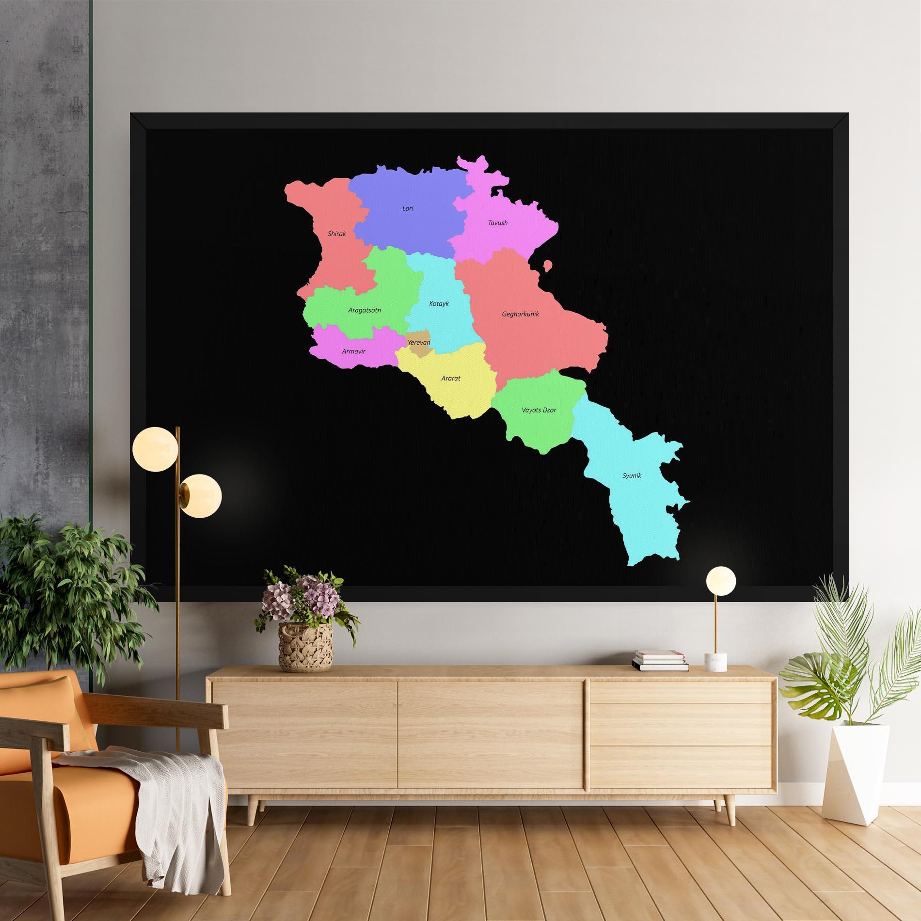 Tablou Canvas Armenia Map mockup 9