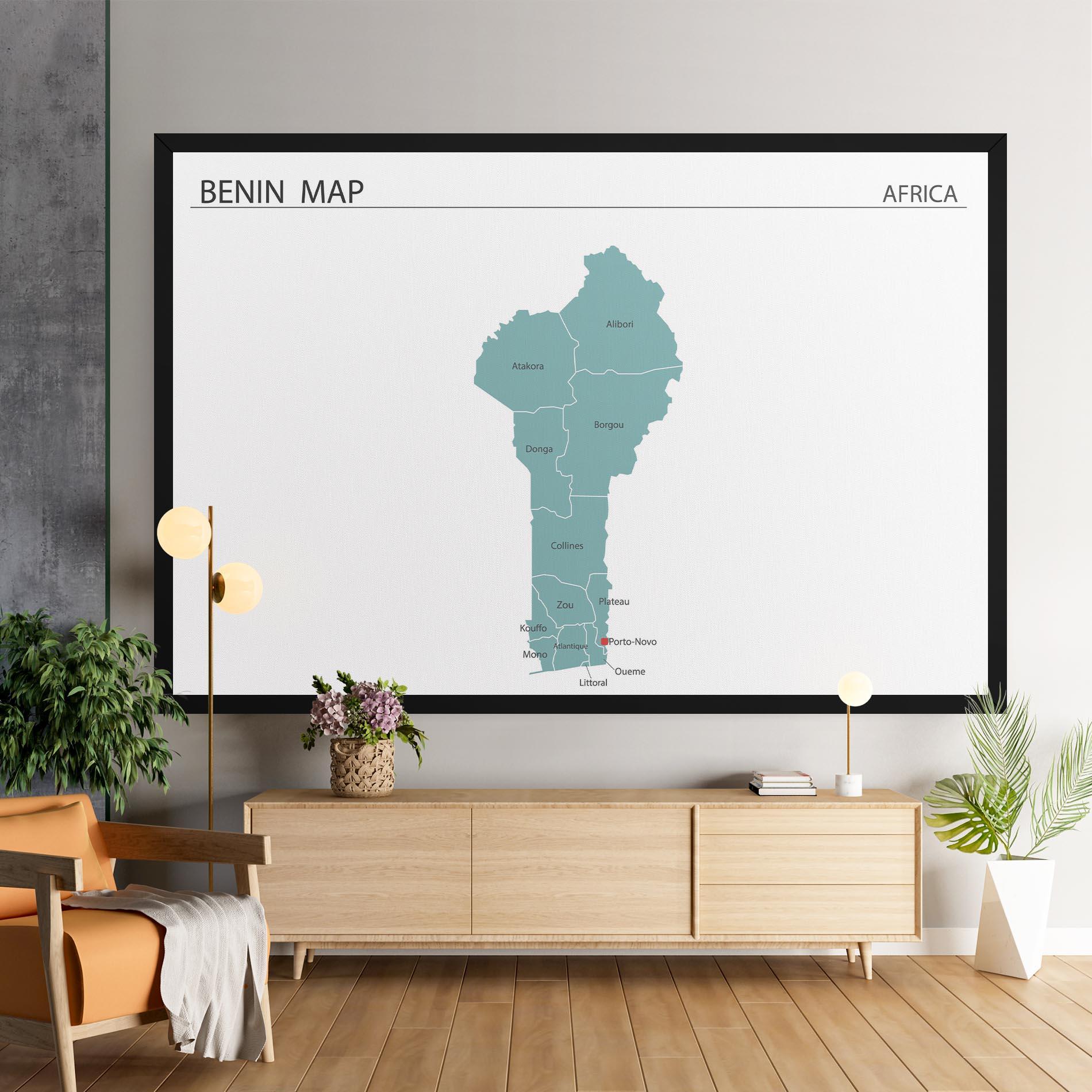 Tablou Canvas Benin Map mockup 9