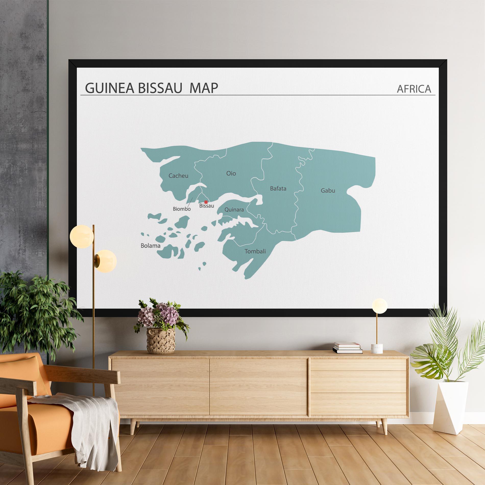 Tablou Canvas Guinea Bissau Map mockup 9