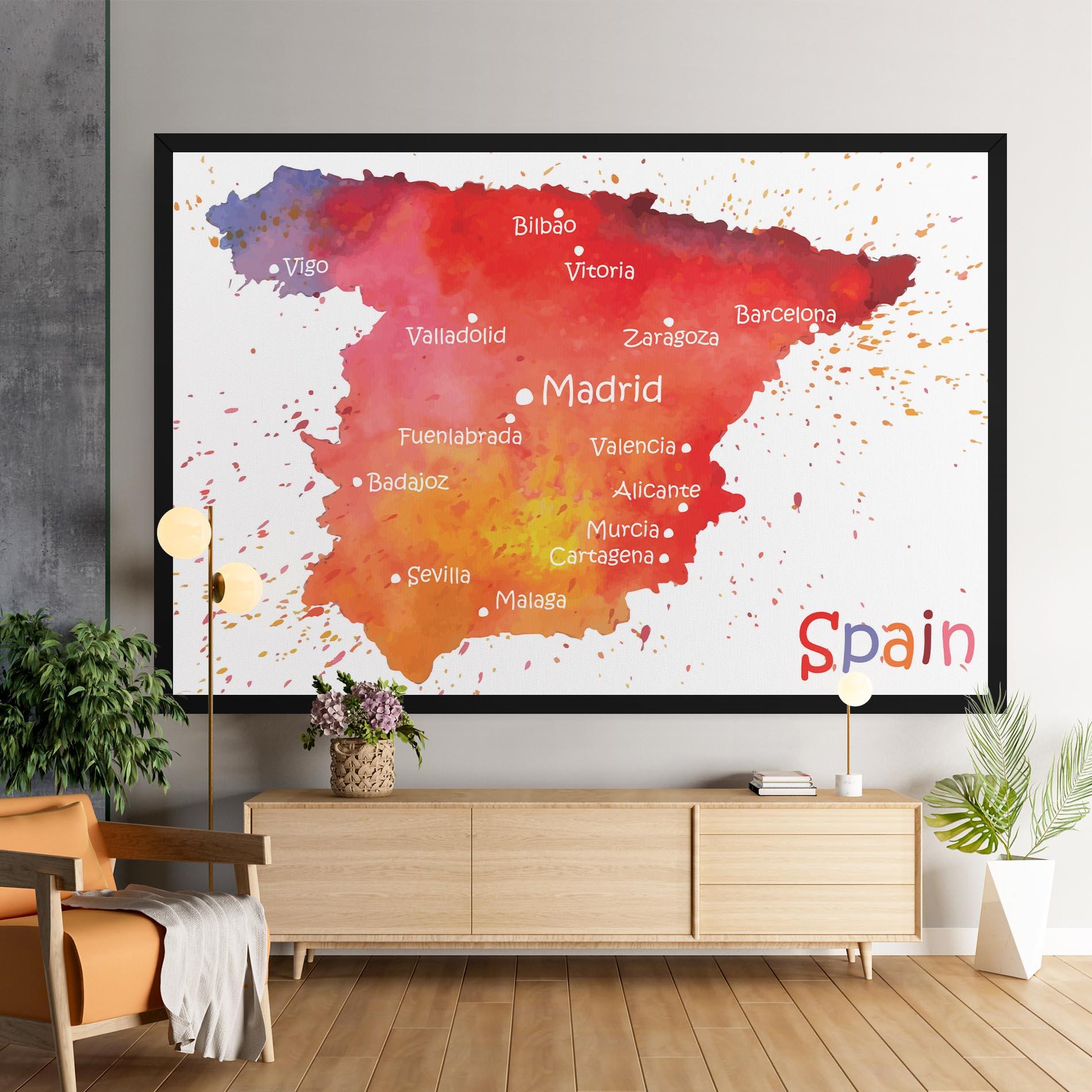 Tablou Canvas Spain Map mockup 9