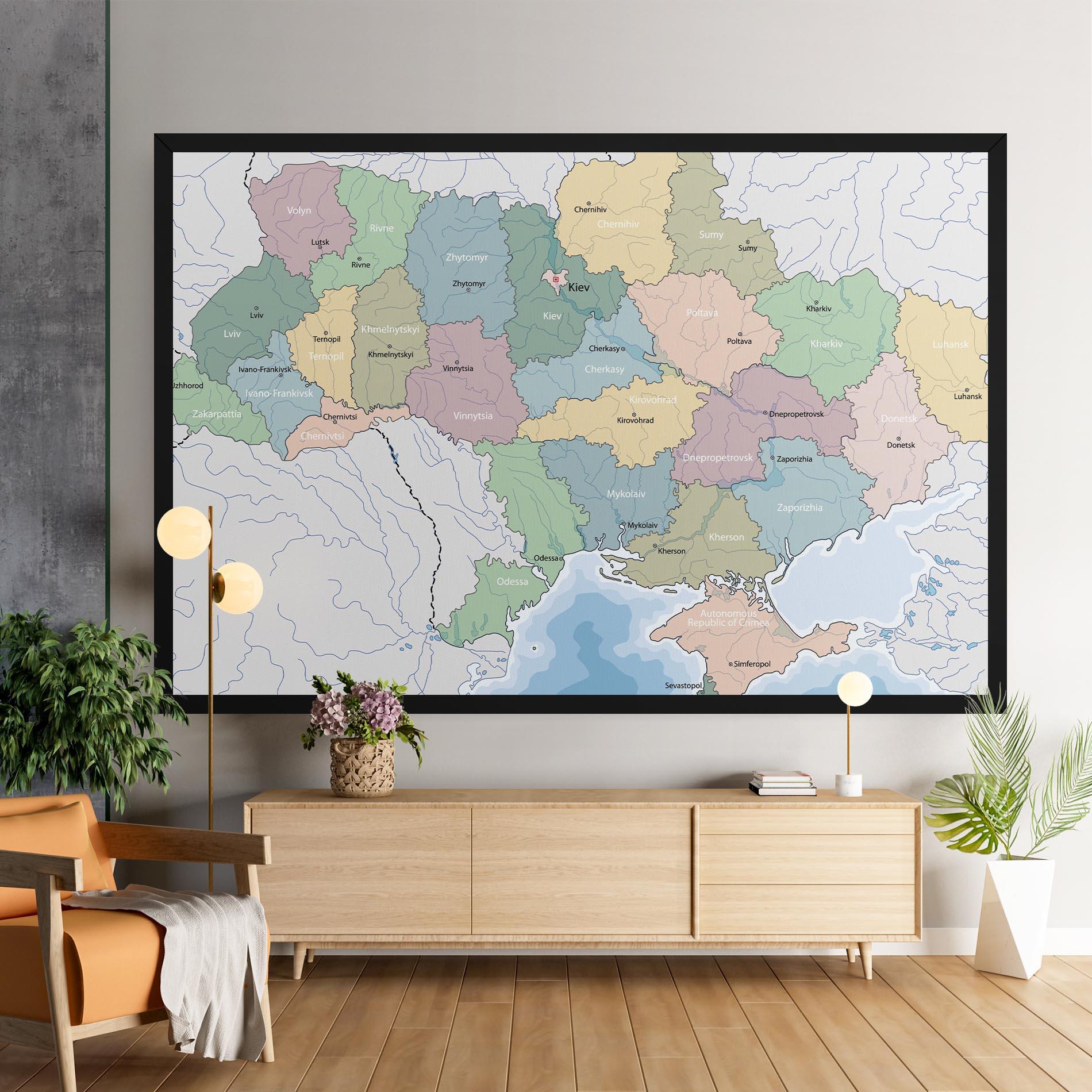 Tablou Canvas Ukraine Map mockup 9