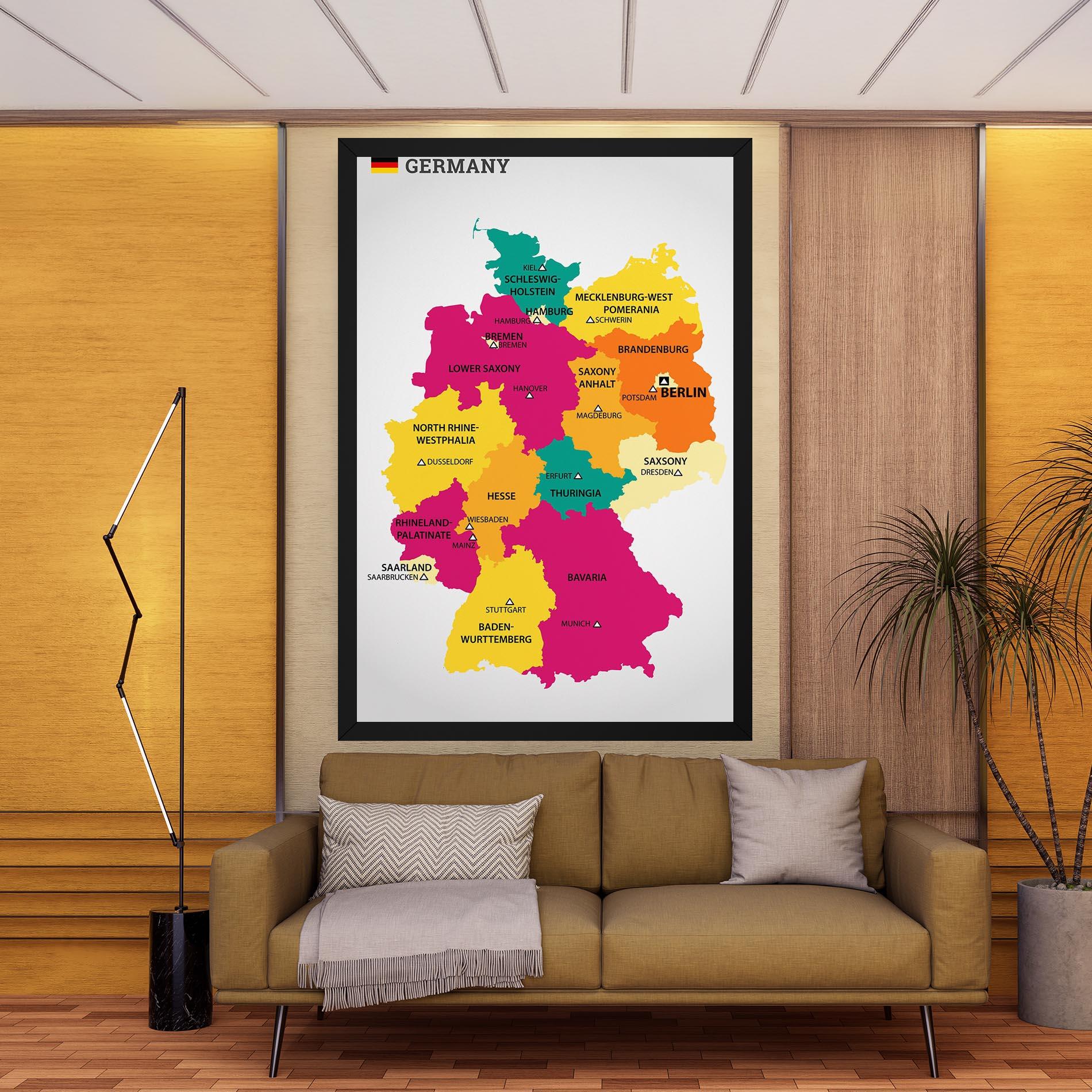 Tablou Canvas Germany Color Map mockup 9