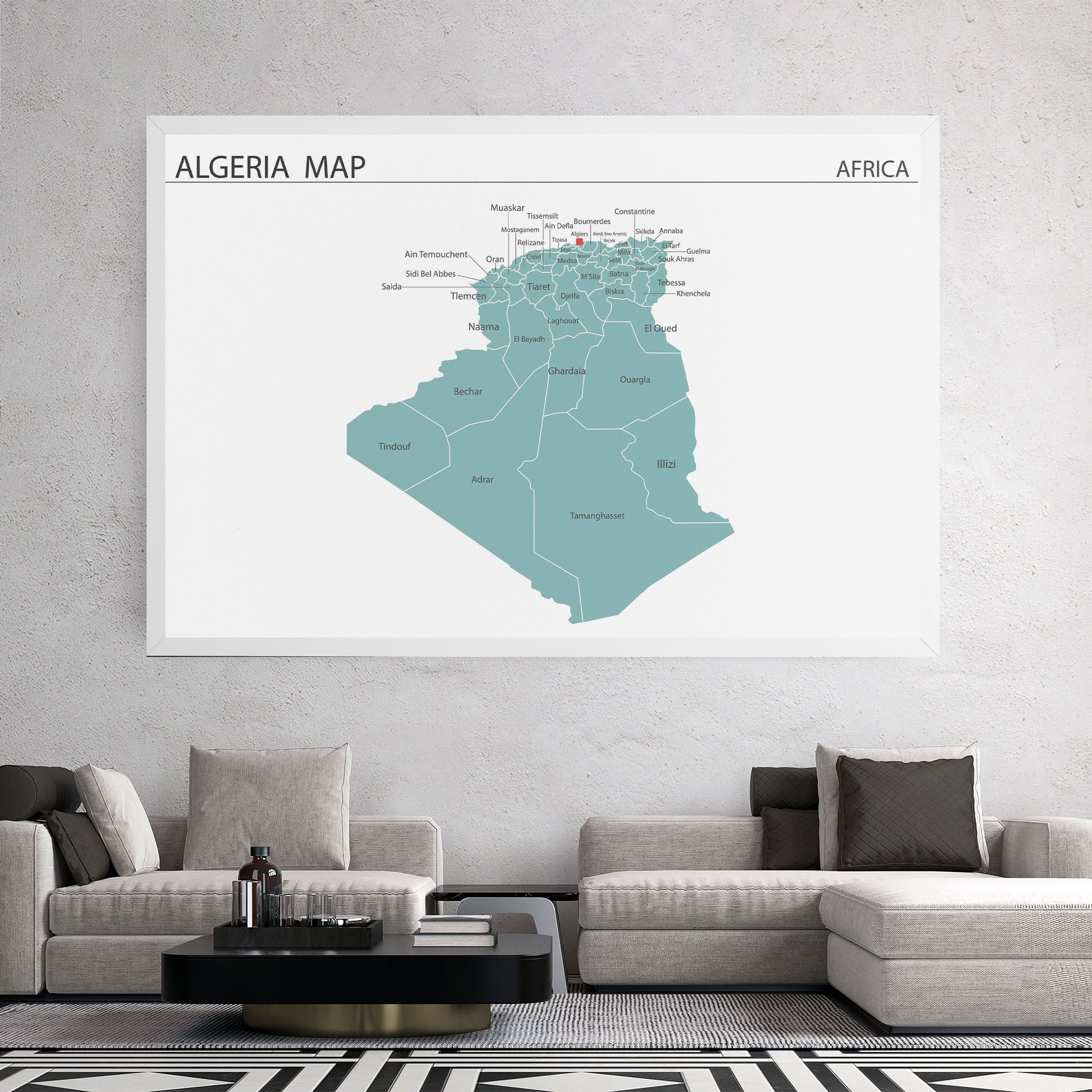 Algeria Map mockup 2