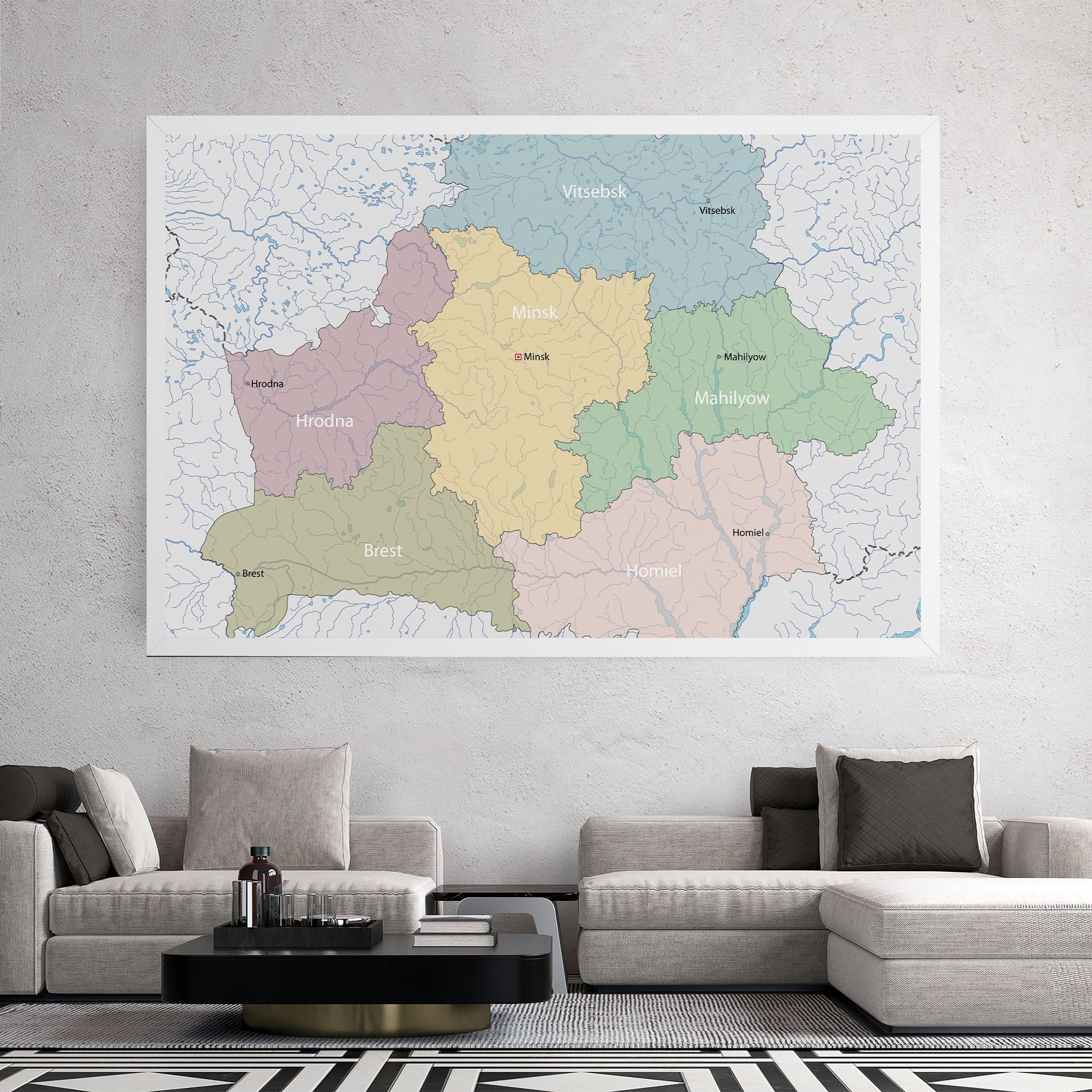 Belarus Map mockup 2