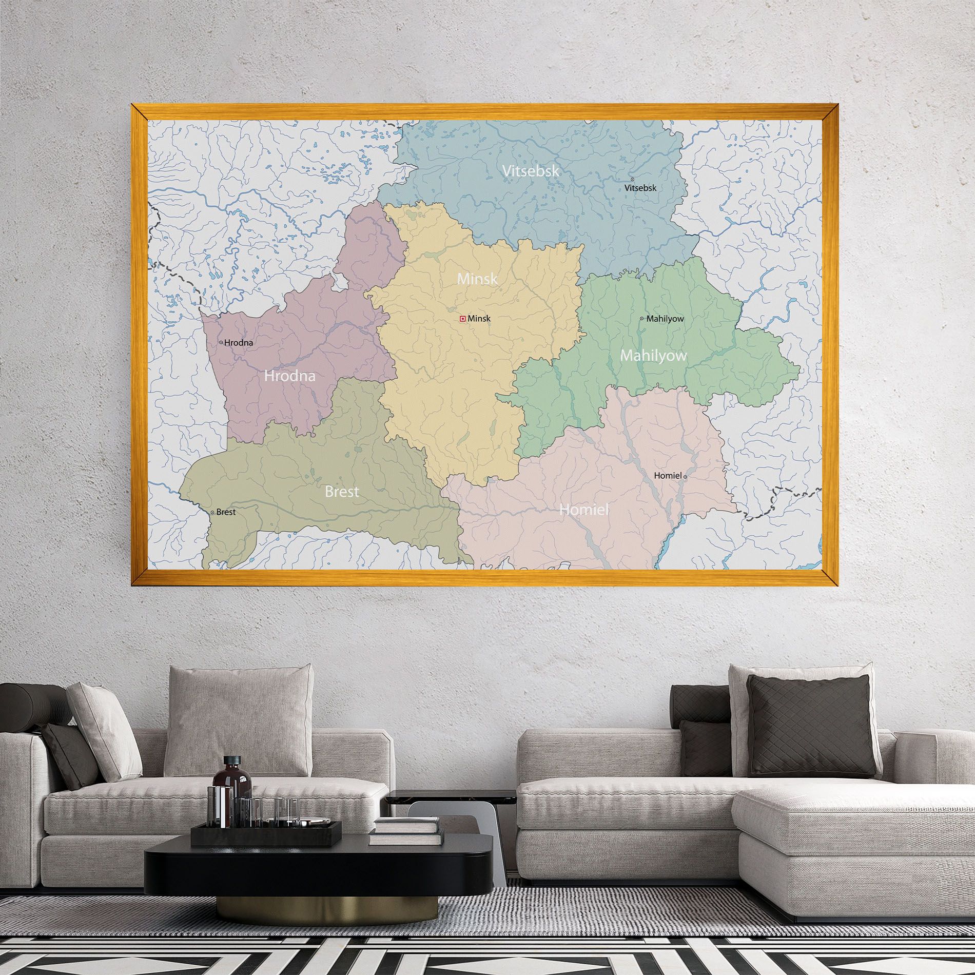 Belarus Map mockup 2