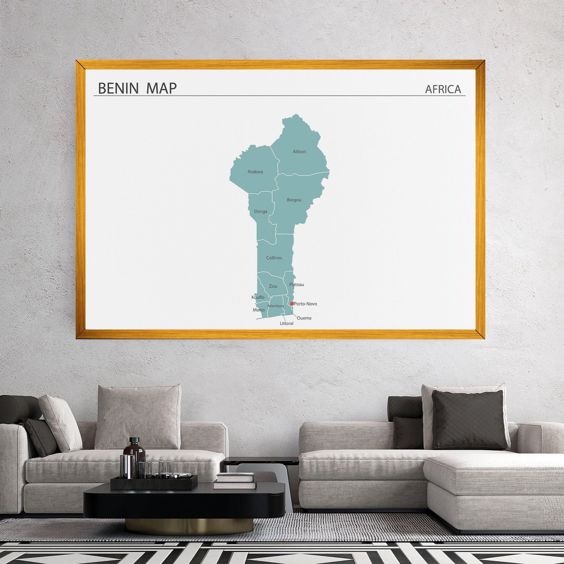 Tablou Canvas Benin Map mockup 2