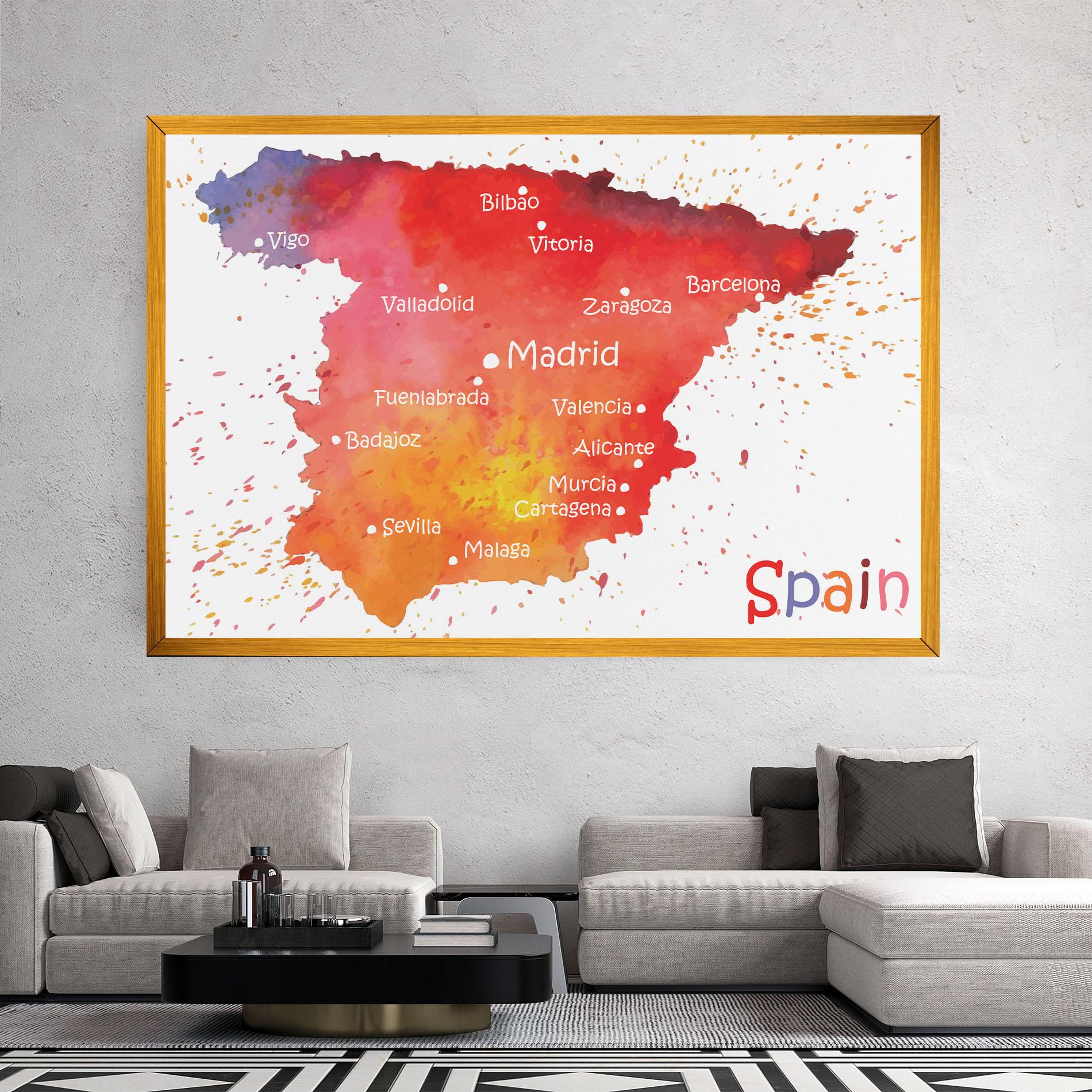 Tablou Canvas Spain Map mockup 2