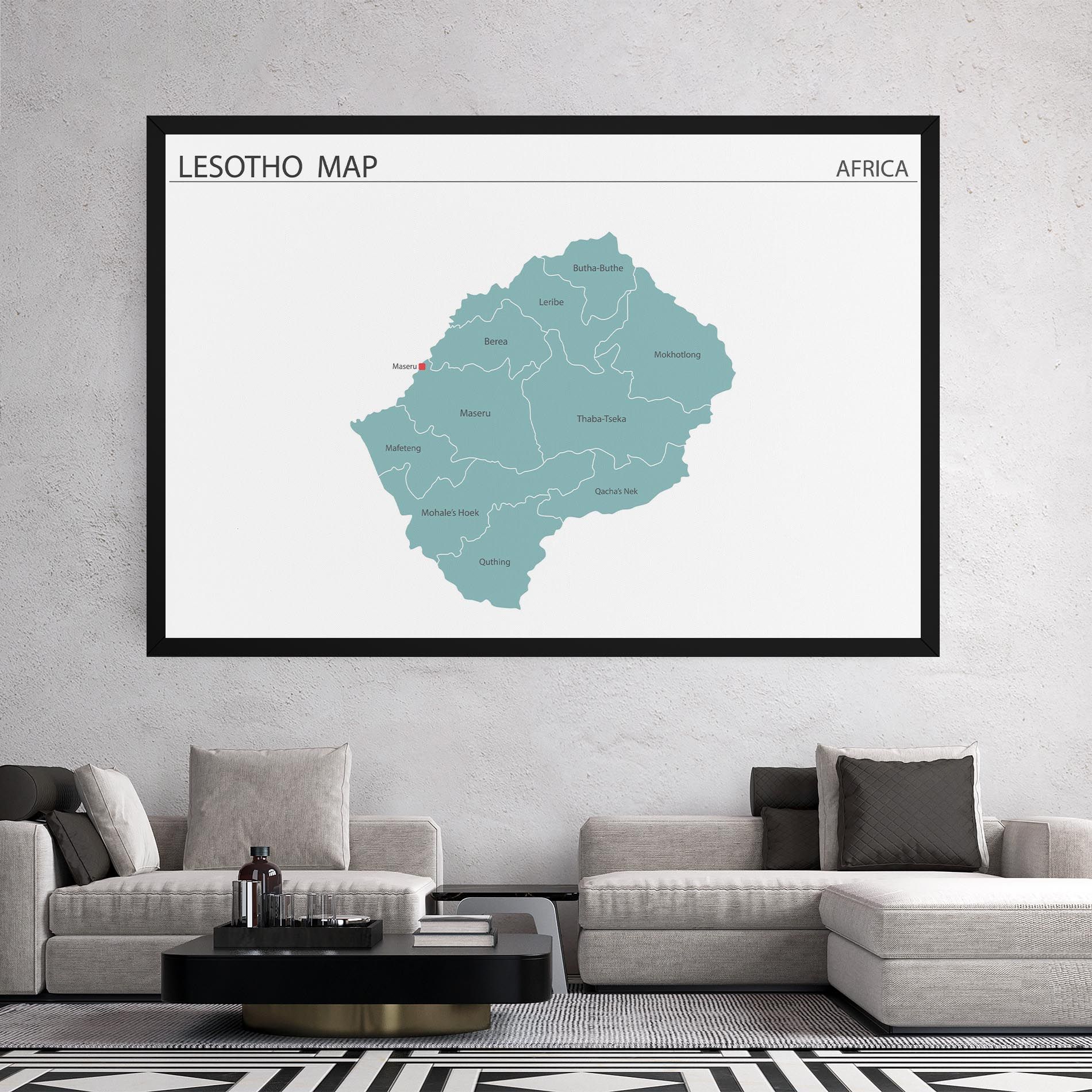 Lesotho Map mockup 2