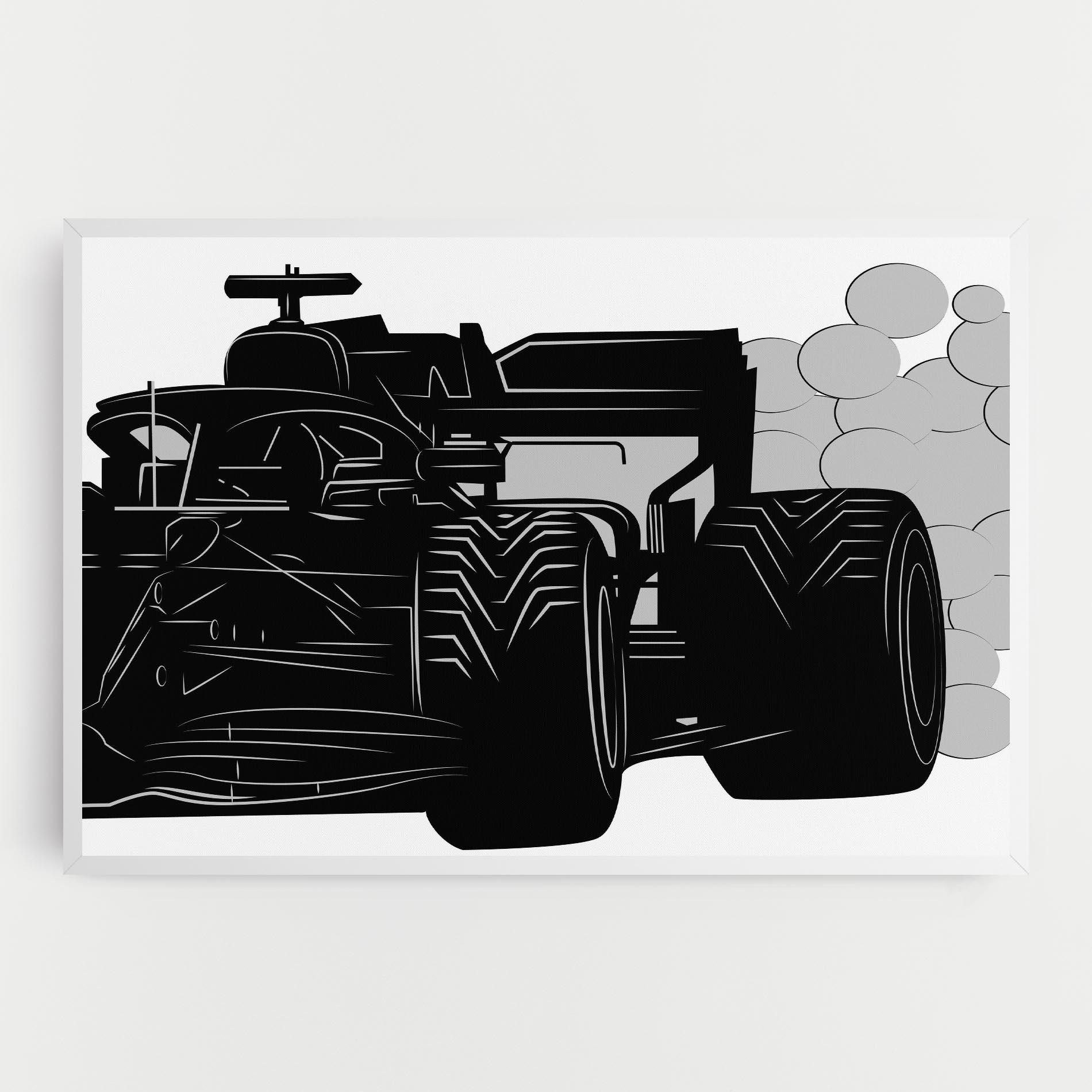 Tablou Canvas Car F1 Smoke mockup 0