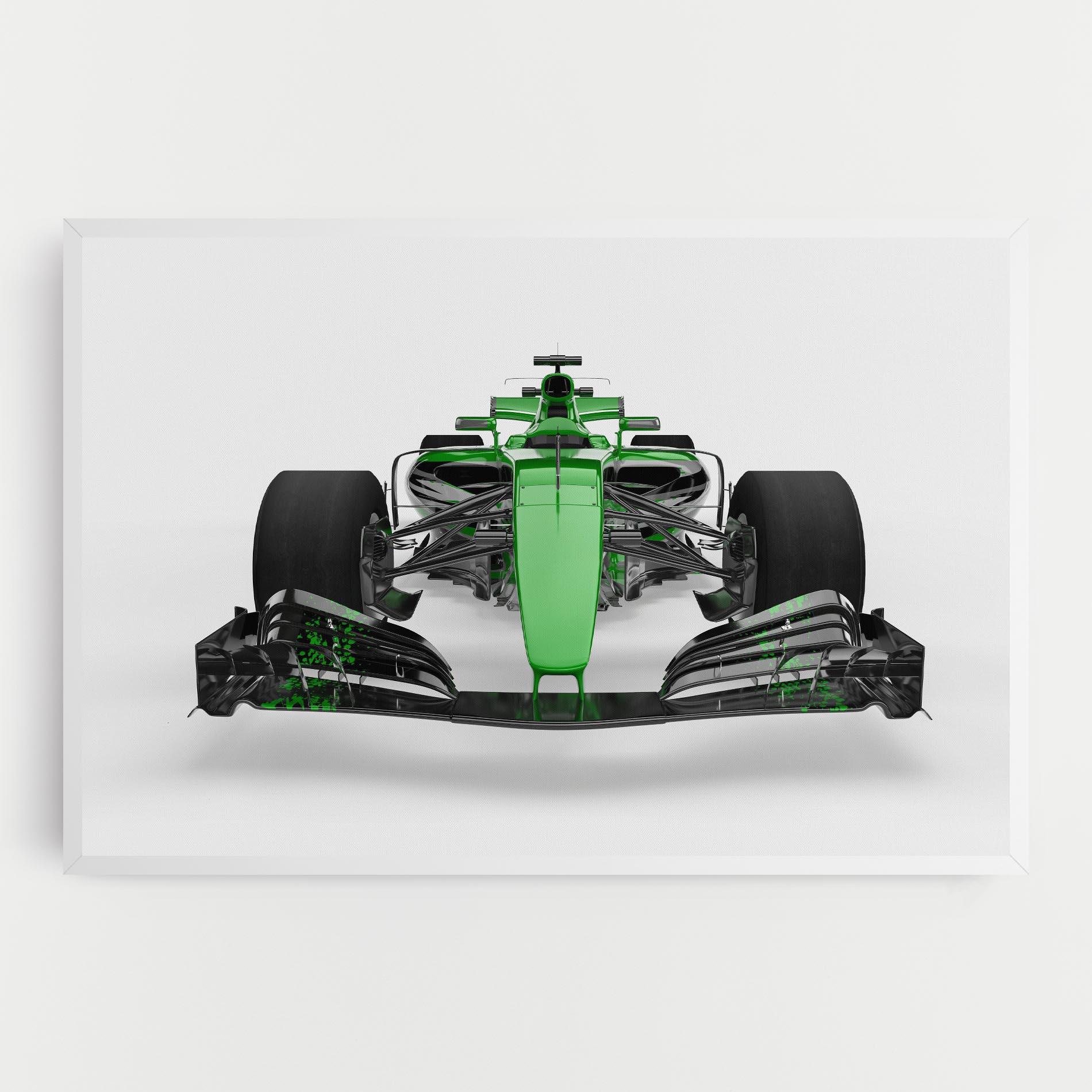 Tablou Canvas Green F1 Car mockup 0