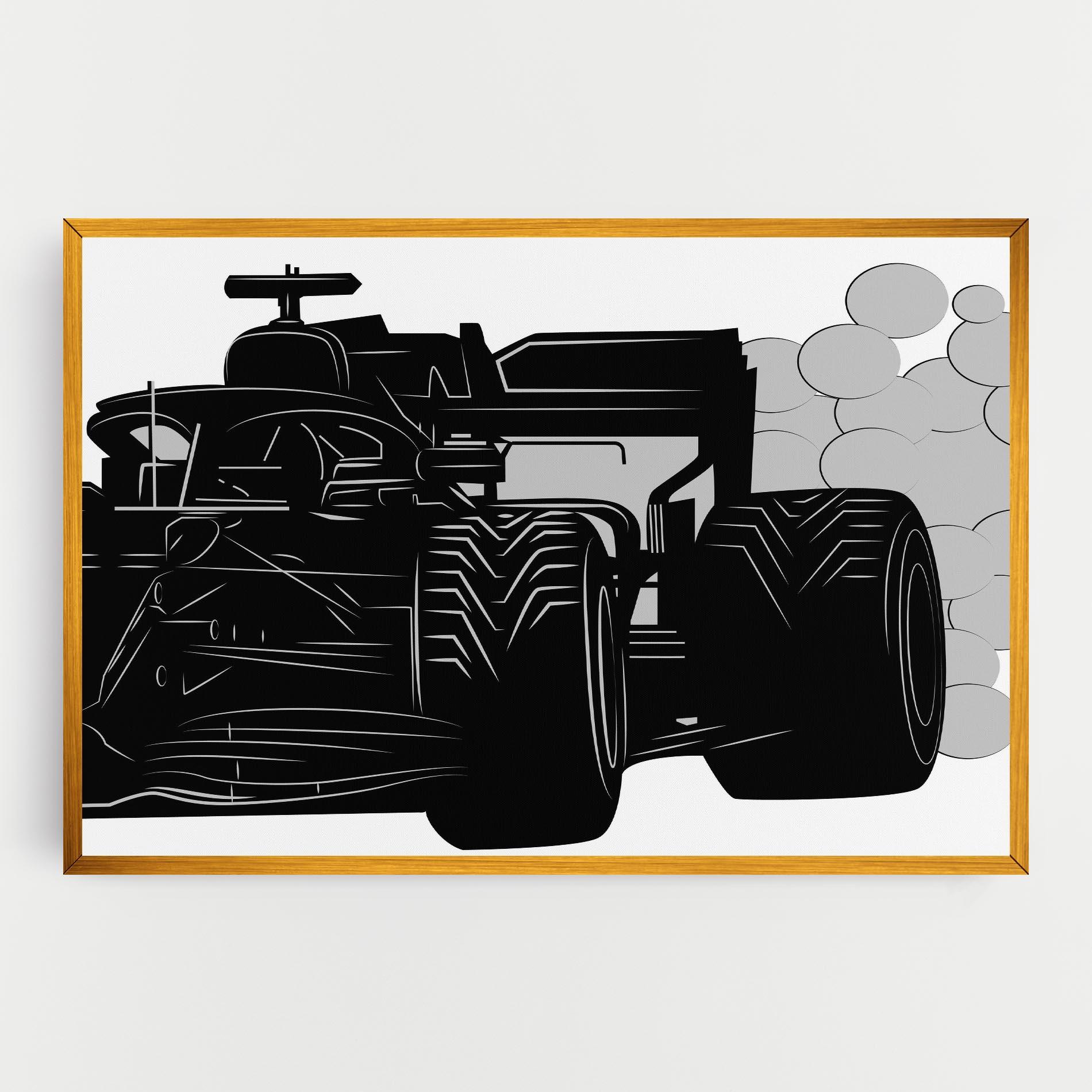Tablou Canvas Car F1 Smoke mockup 0
