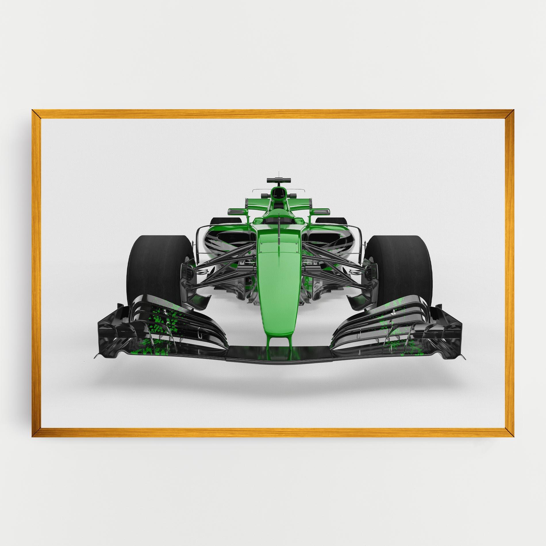 Tablou Canvas Green F1 Car mockup 0