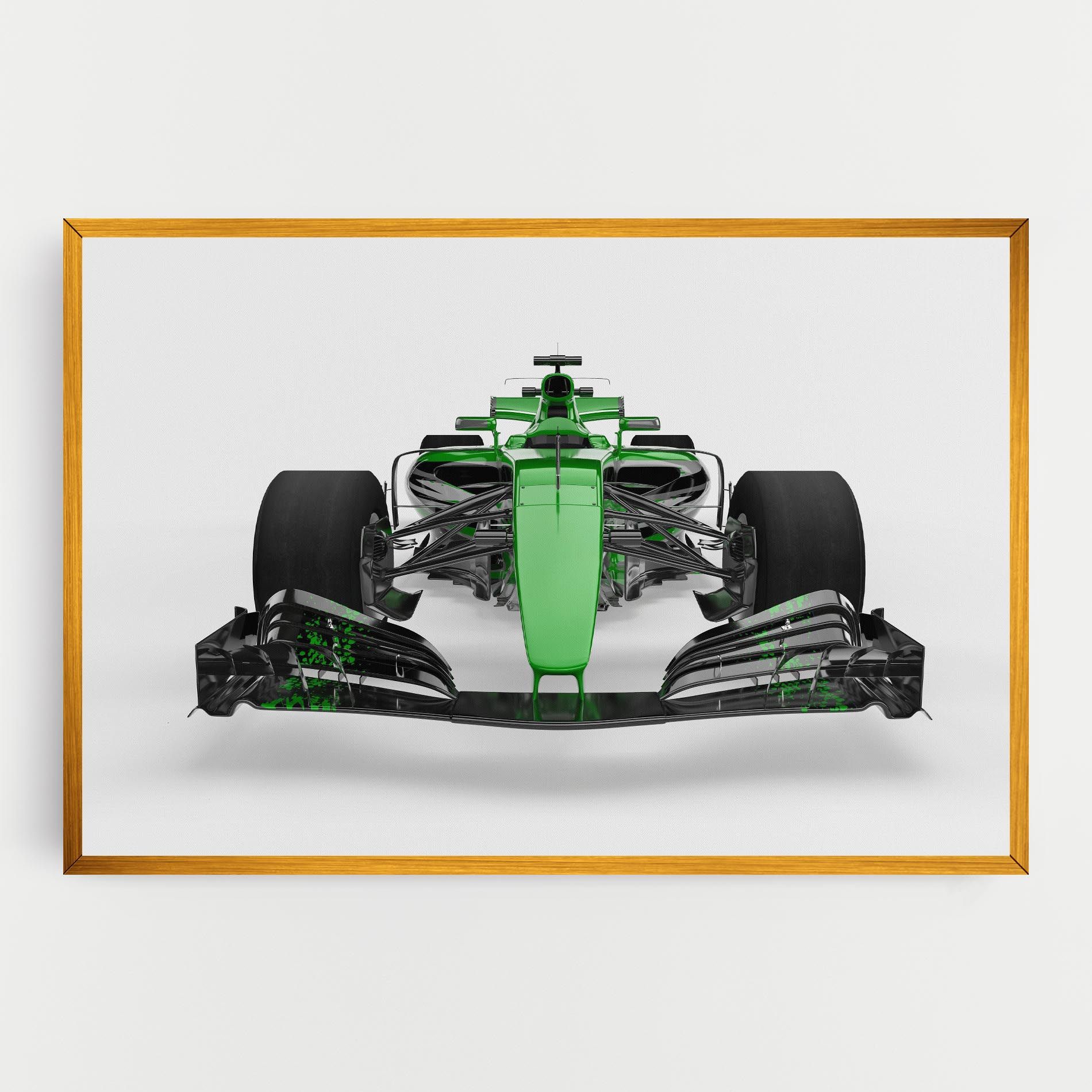 Green F1 Car mockup 0