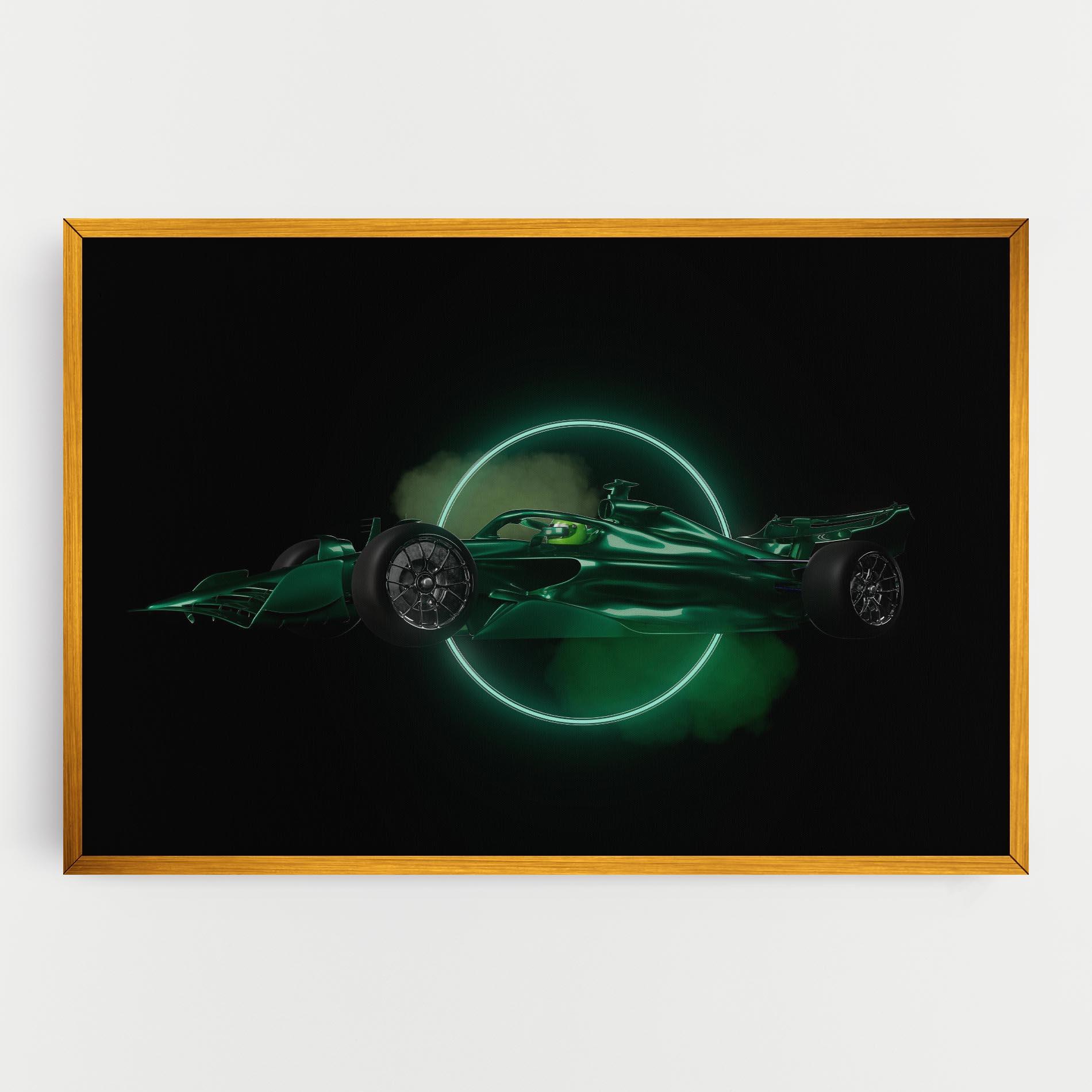 Tablou Canvas Green Racing Car mockup 0