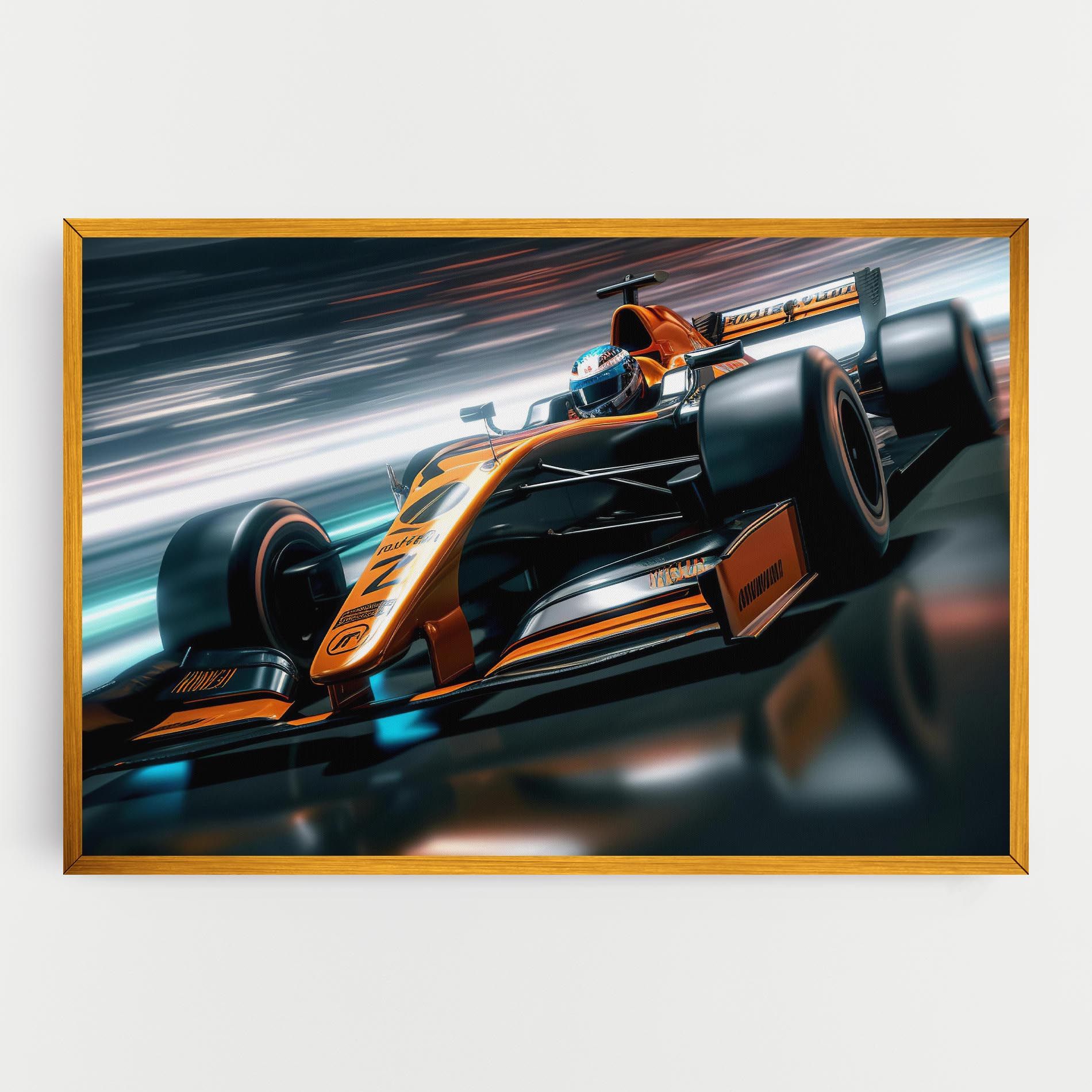 Orange F1 Car mockup 0