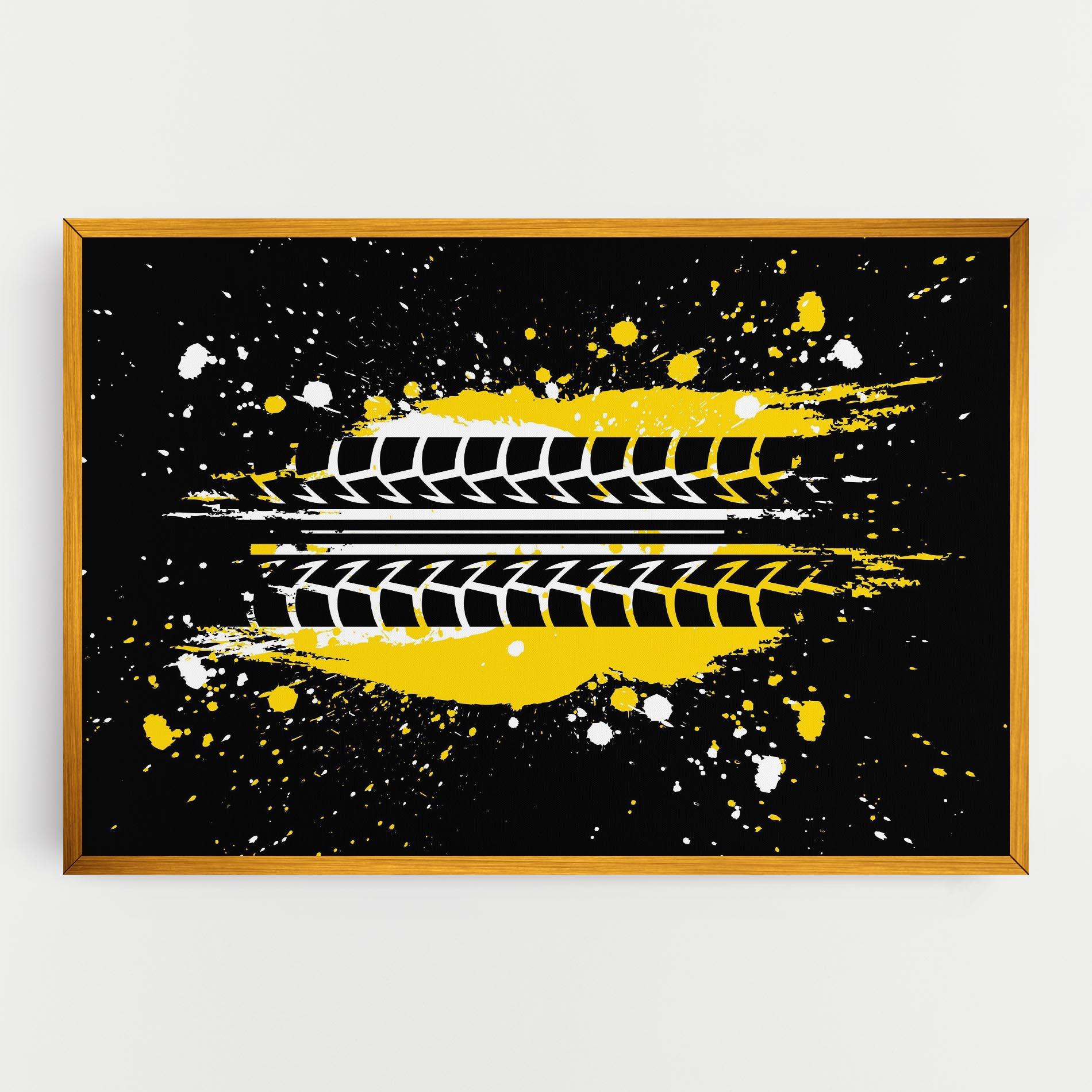 Tablou Canvas Yellow Traces mockup 0