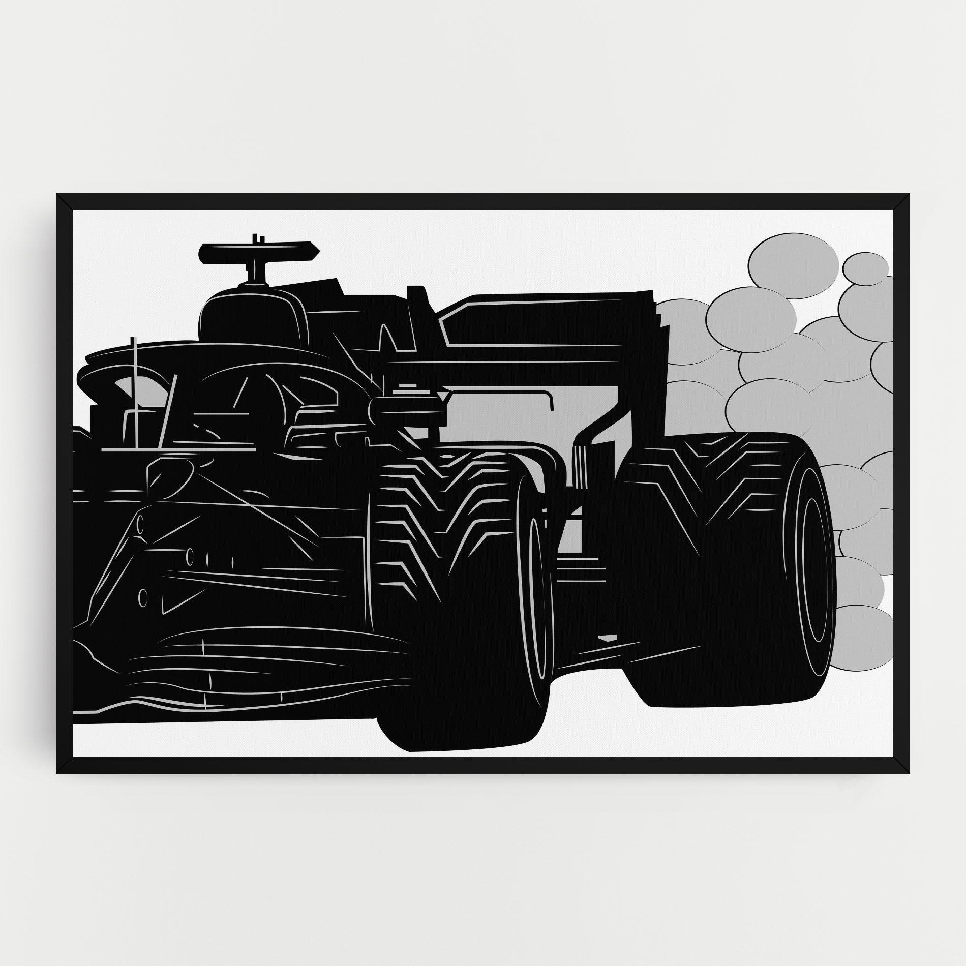 Tablou Canvas Car F1 Smoke mockup 0