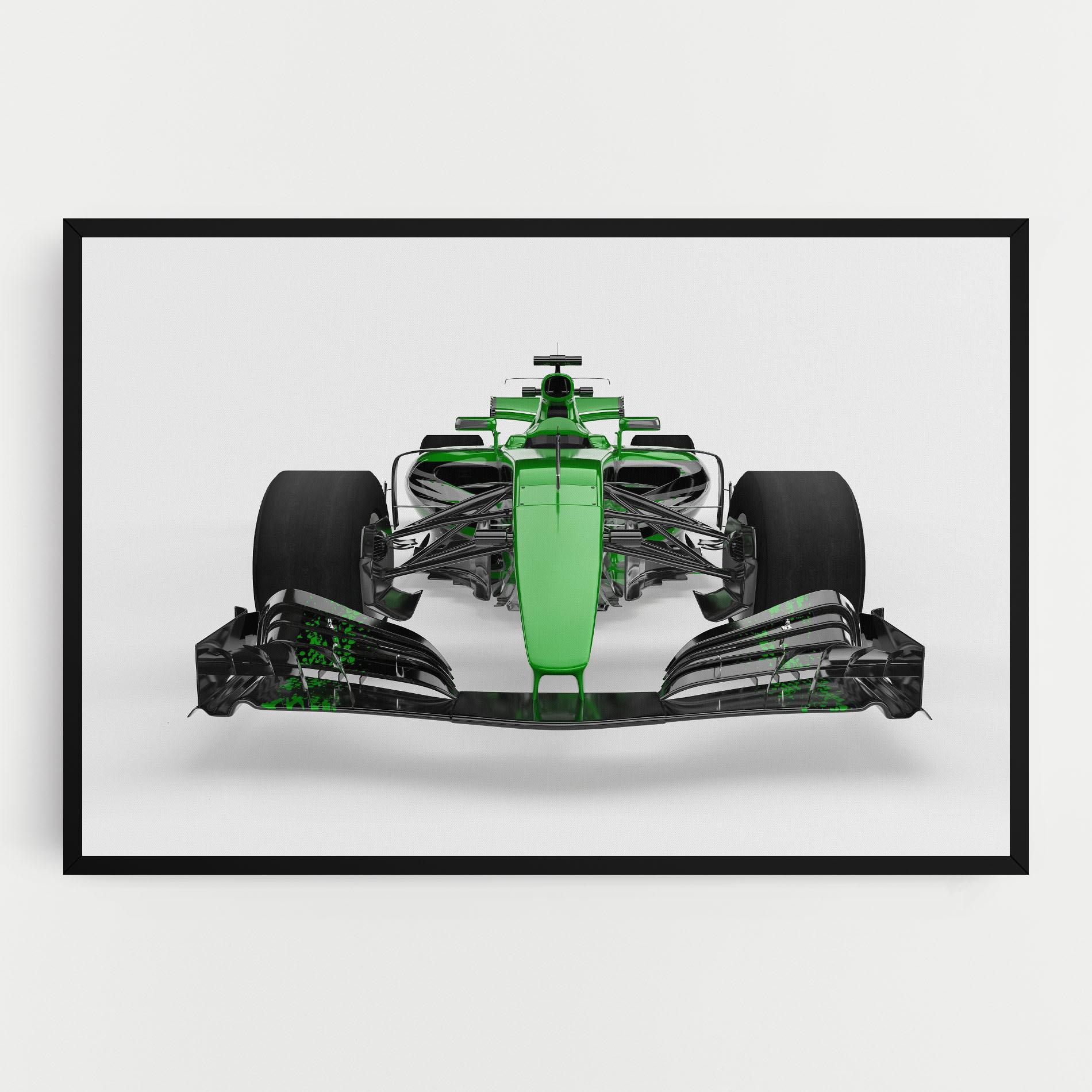Tablou Canvas Green F1 Car mockup 0