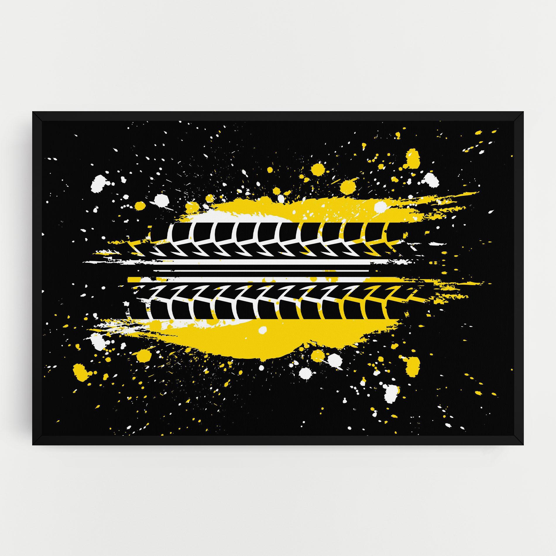 Tablou Canvas Yellow Traces mockup 0