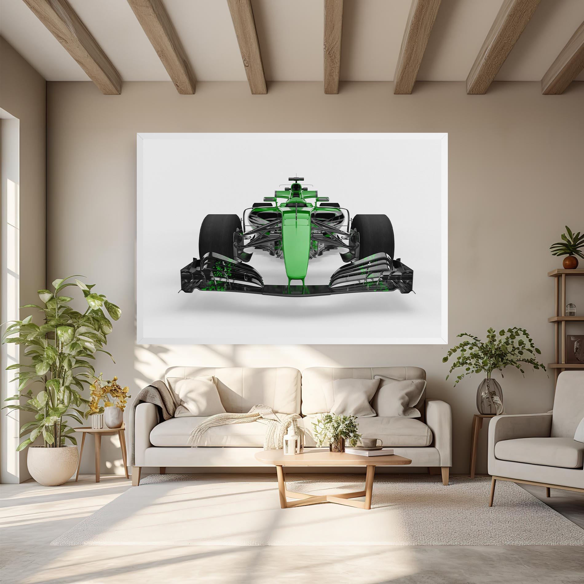 Tablou Canvas Green F1 Car mockup 6