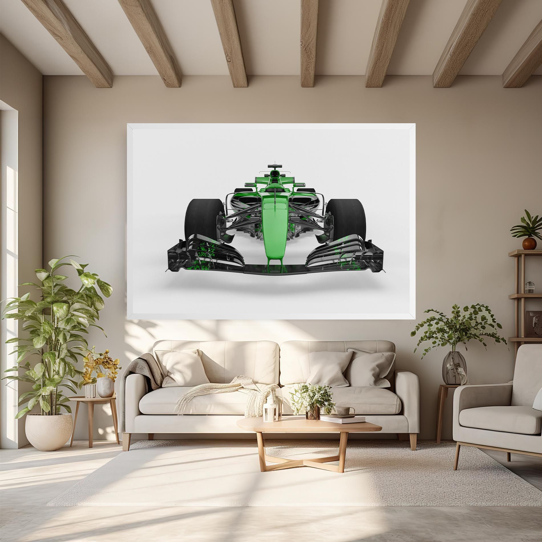 Green F1 Car mockup 6