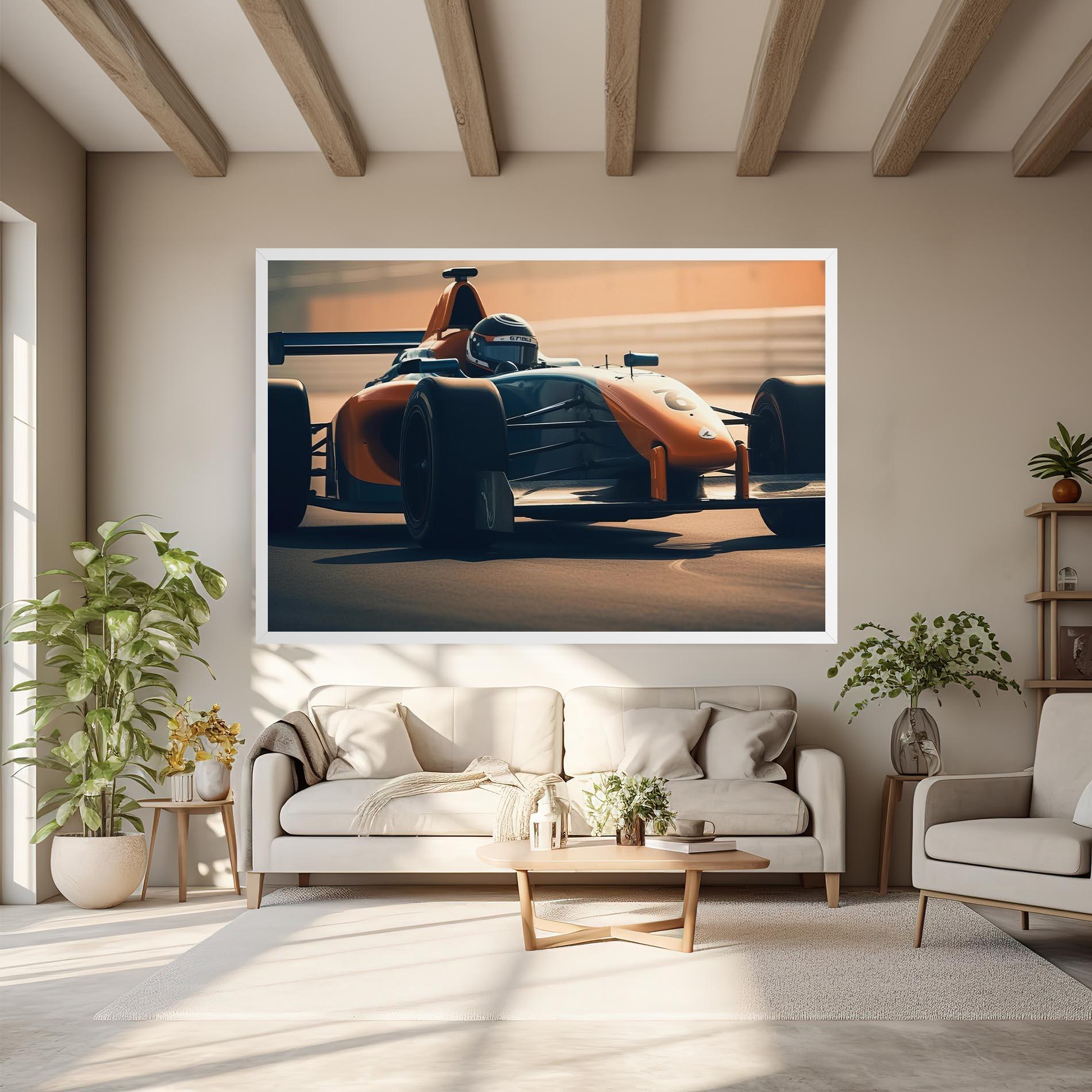 Tablou Canvas Orange Black F1 mockup 6