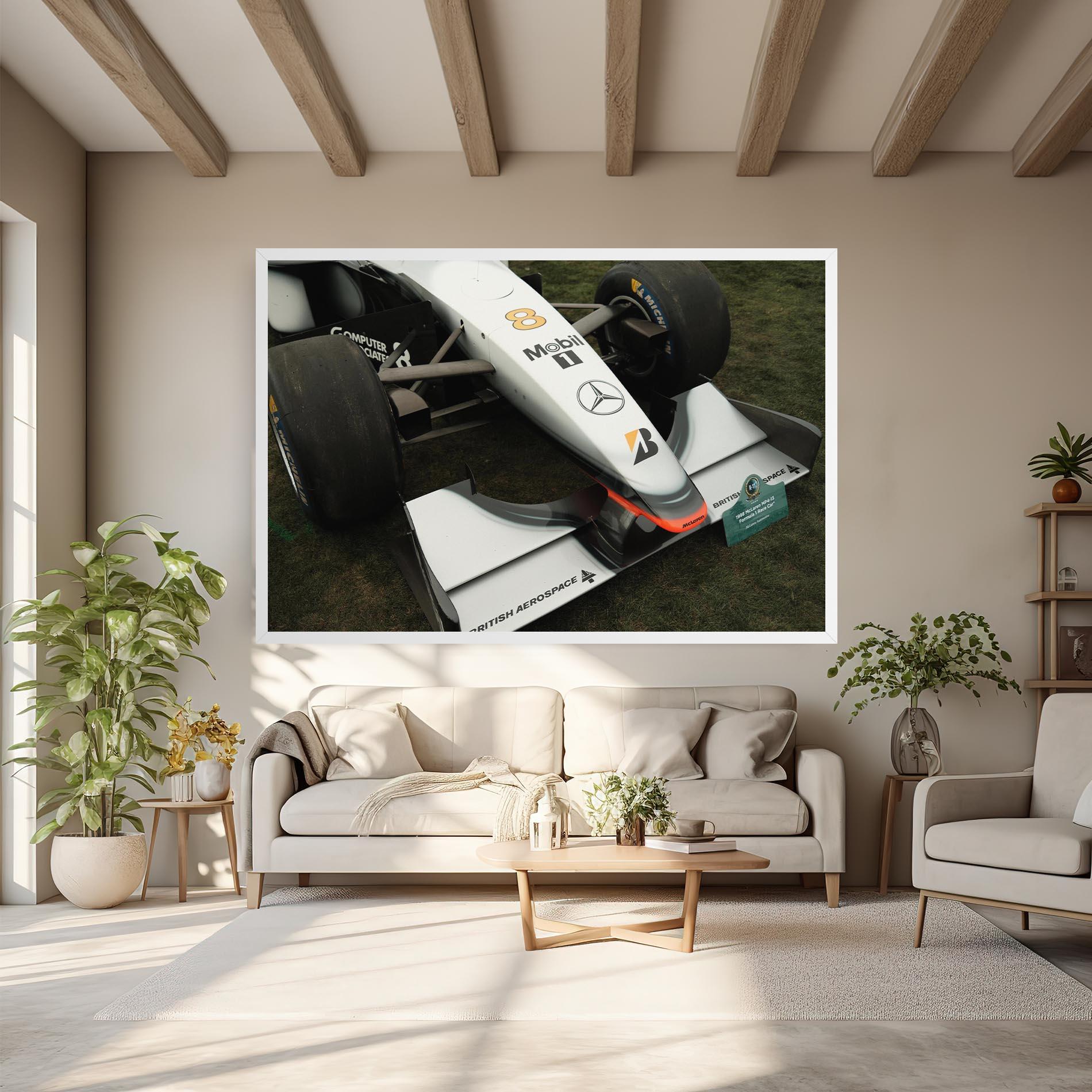 Tablou Canvas White F1 Car mockup 6