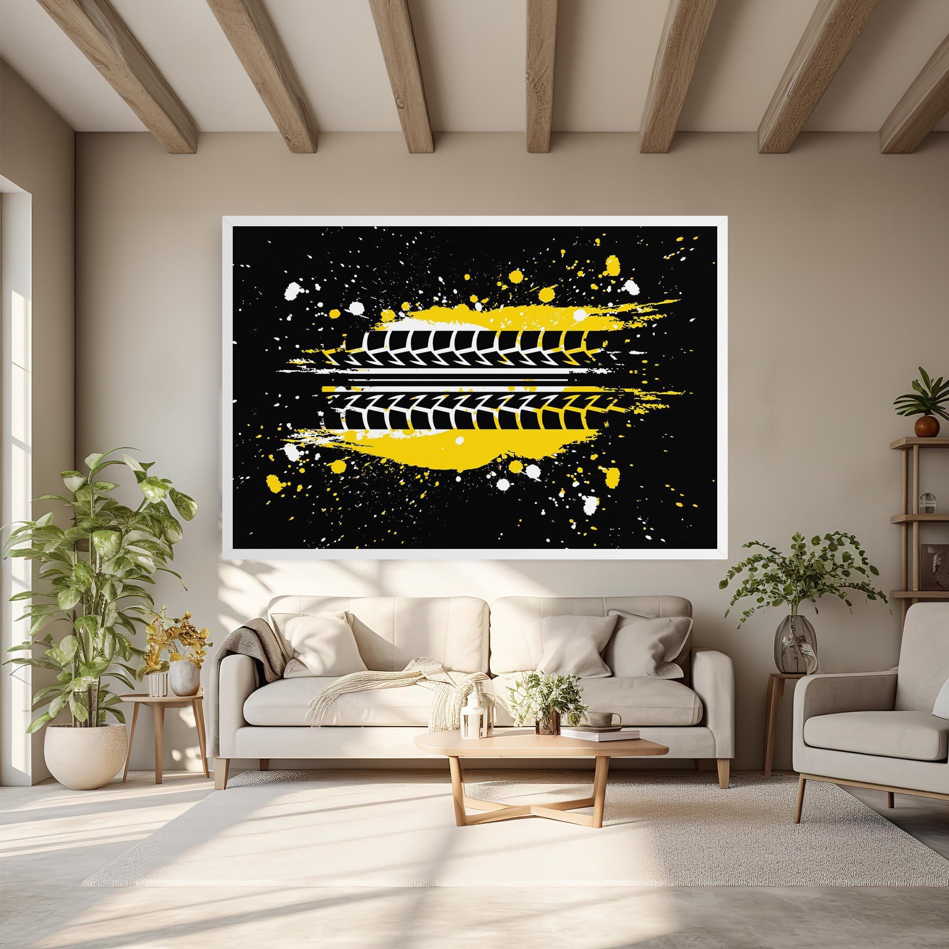 Tablou Canvas Yellow Traces mockup 6