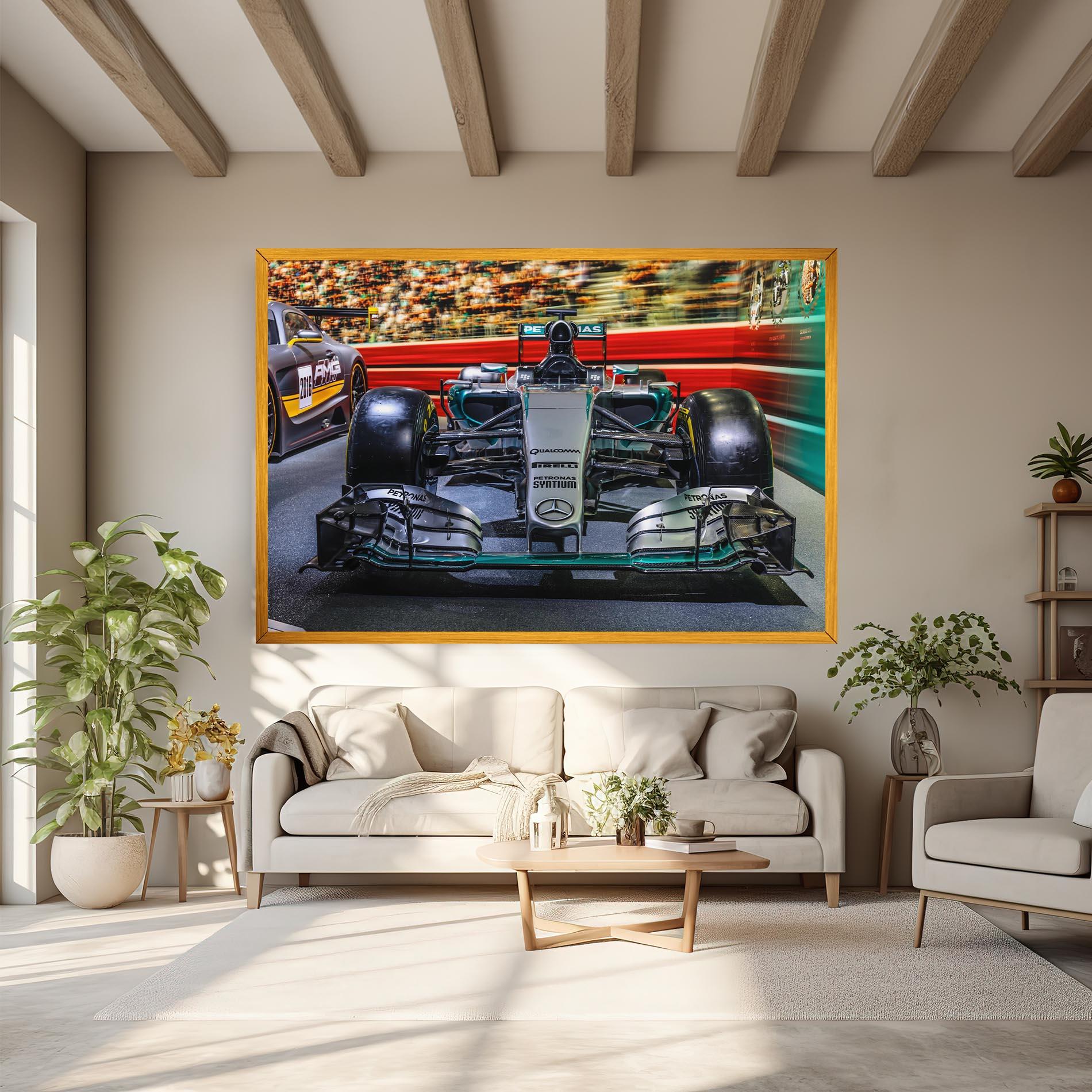 Tablou Canvas Black Green F1 mockup 6